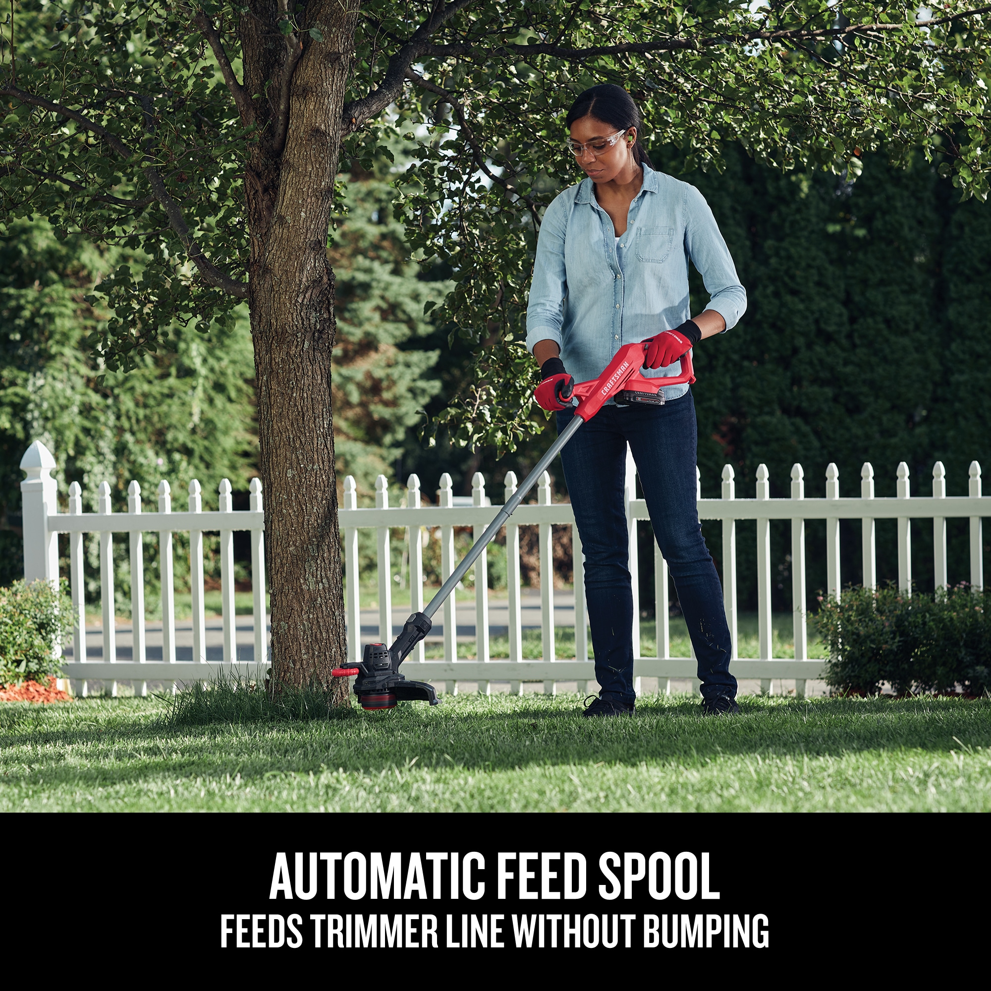 CRAFTSMAN 20-volt Max 10-in Straight Battery String Trimmer with Edger Conversion Capable 1.5 Ah (Battery and Charger Included)