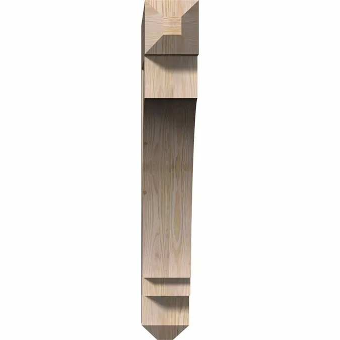 Ekena Millwork Imperial craftsman smooth 5-1/2-in x 38-in x 38-in Brown Douglas Fir Standard Bracket