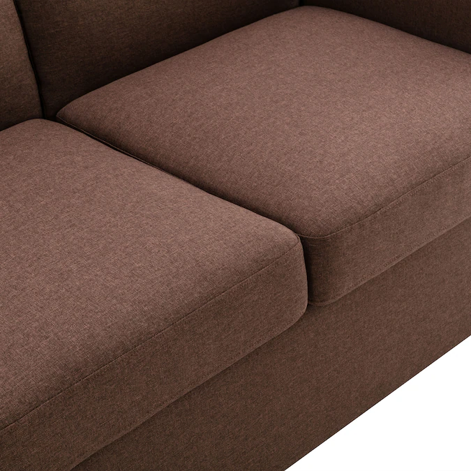 Bybafun 57.5-in Craftsman Brown Linen Reclining Sleeper