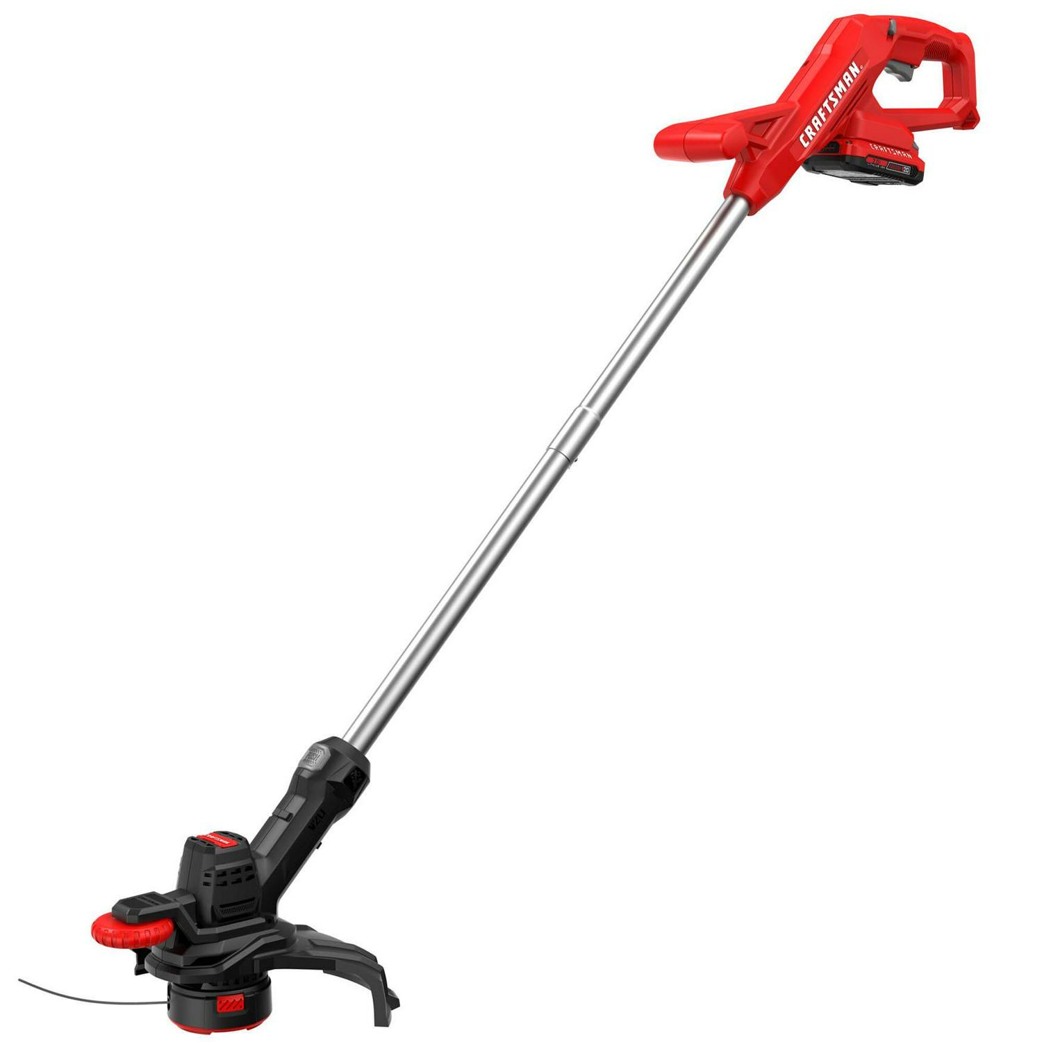 CRAFTSMAN 20-volt Max 10-in Straight Shaft Battery String Trimmer 2 Ah (Battery and Charger Included)