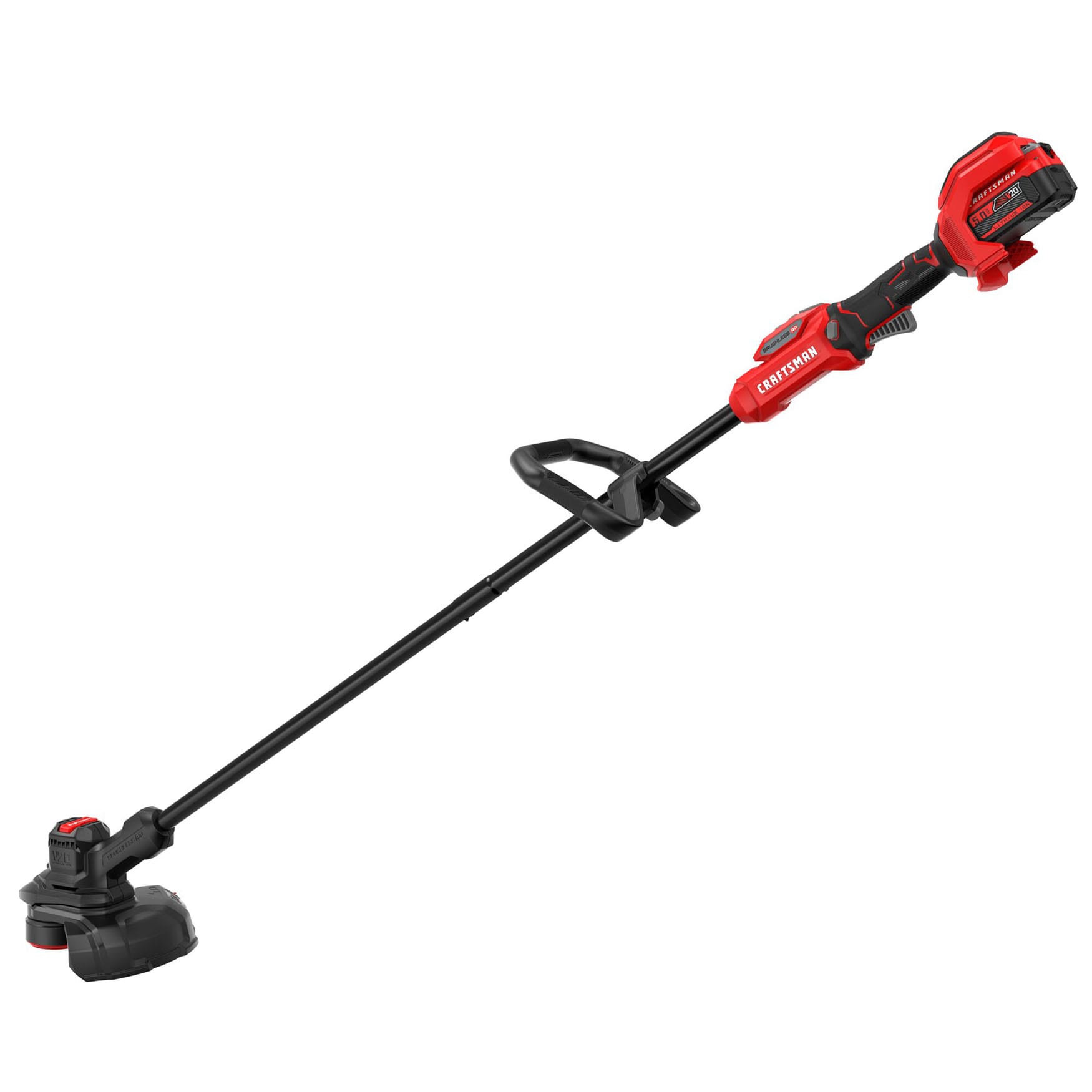 CRAFTSMAN Brushless RP 20-volt Max 13-in Straight Shaft Battery String Trimmer 5 Ah (Battery and Charger Included)