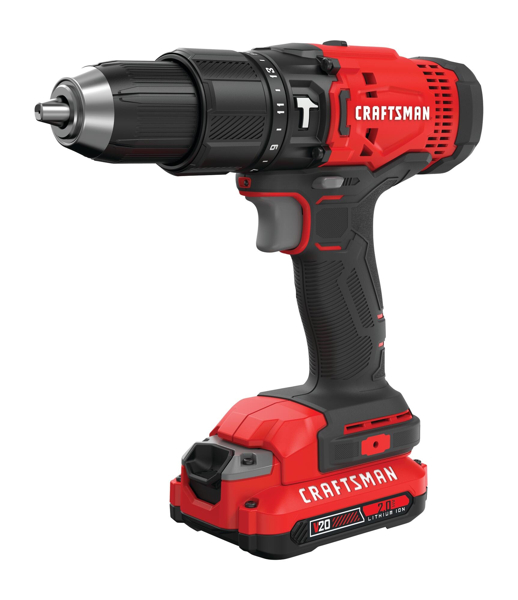 CRAFTSMAN 1/2-in 20-volt Max-Amp Variable Speed Cordless Hammer Drill (1-Battery Included)