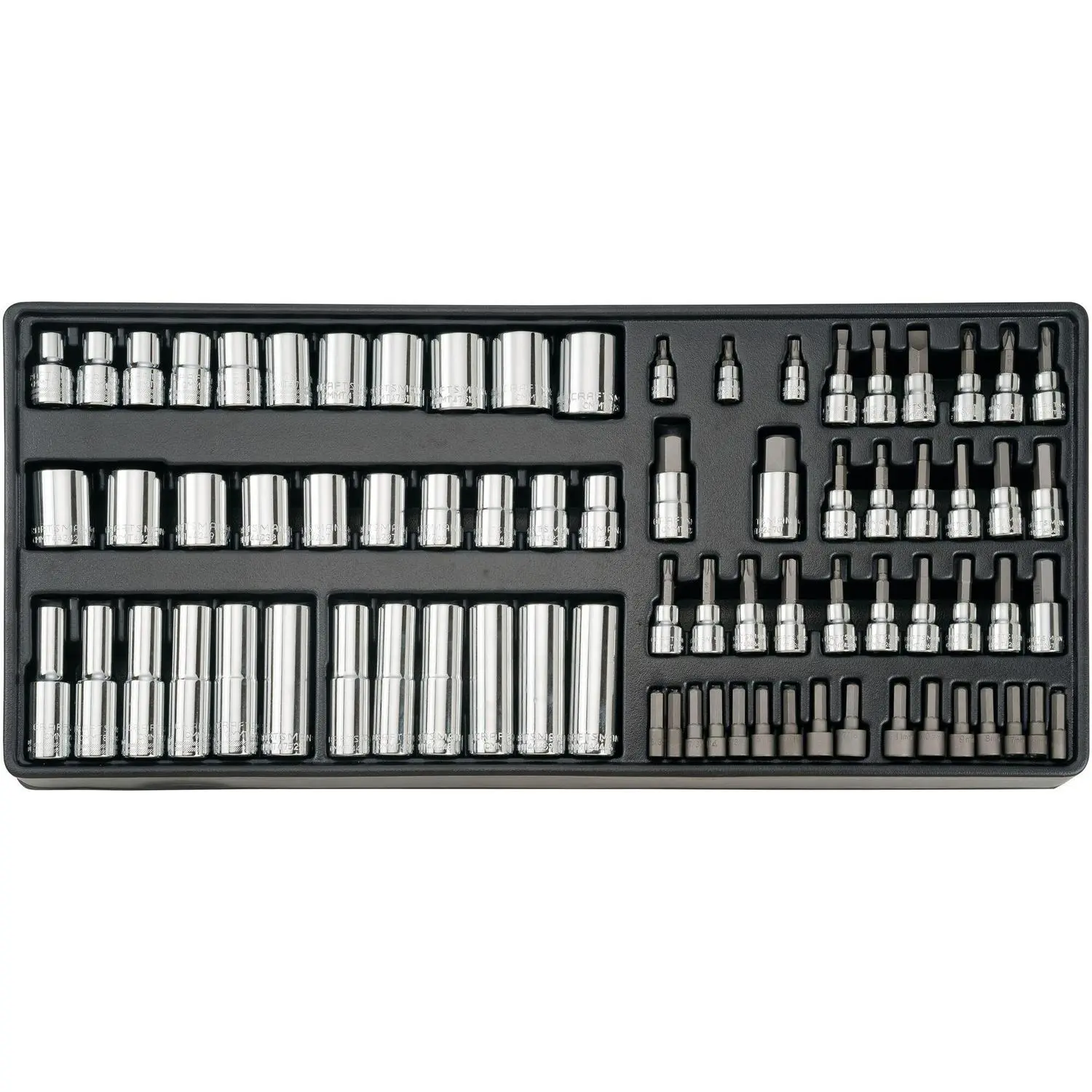 CRAFTSMAN 298-Piece Standard (SAE) and Metric Combination Polished Chrome Mechanics Tool Set