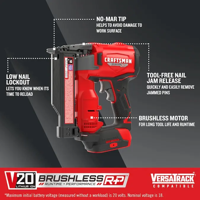 CRAFTSMAN 1.375-in 23-Gauge Cordless Pin Nailer