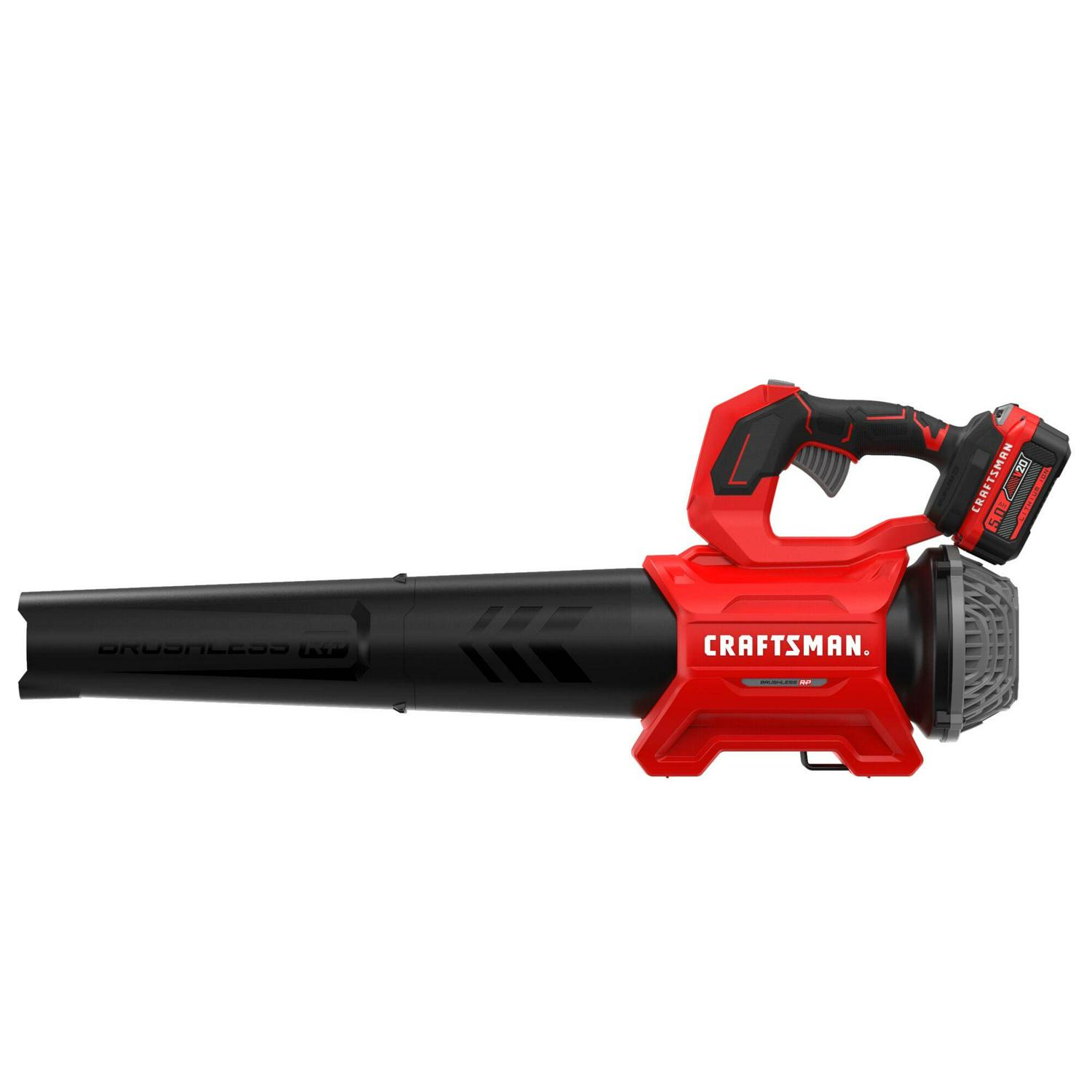 CRAFTSMAN V20 20-volt Max 410-CFM 110-MPH Battery Handheld Leaf Blower 5 Ah (Battery and Charger Included)