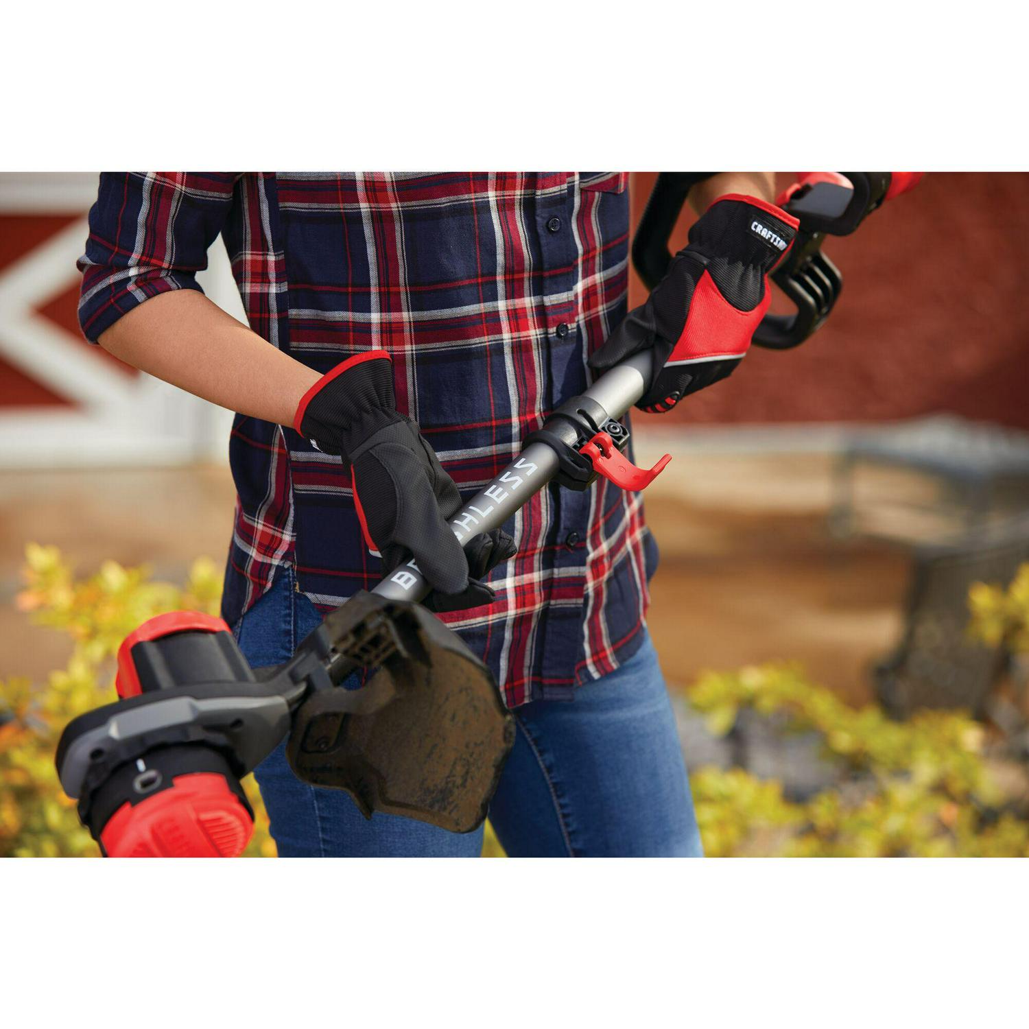 CRAFTSMAN V20 20-volt Max 13-in Straight Shaft Attachment Capable Battery String Trimmer (Battery and Charger Not Included)