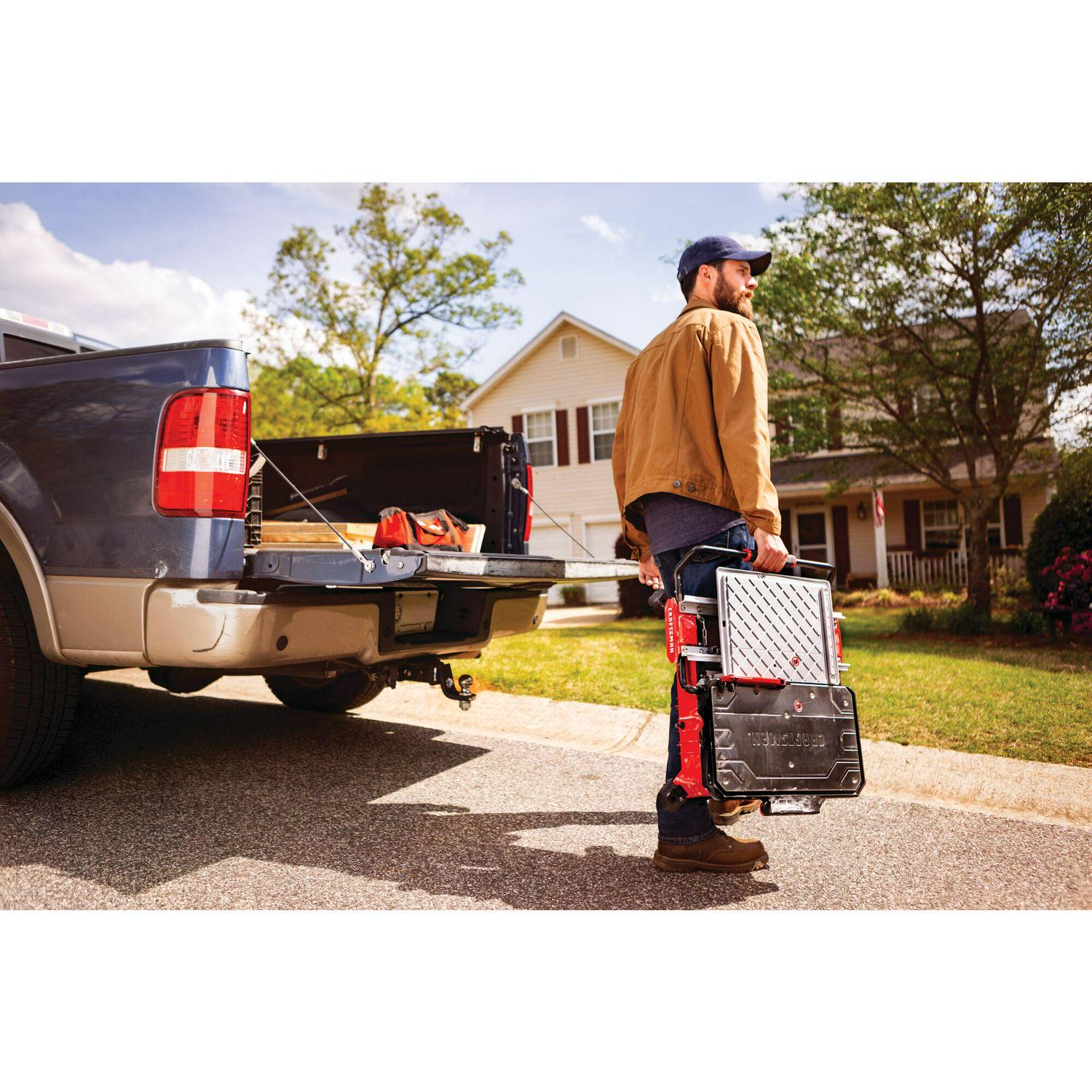 CRAFTSMAN V20 30-Amp 7-in-Blade Cordless Tabletop Sliding Table Tile Saw (Battery Included)