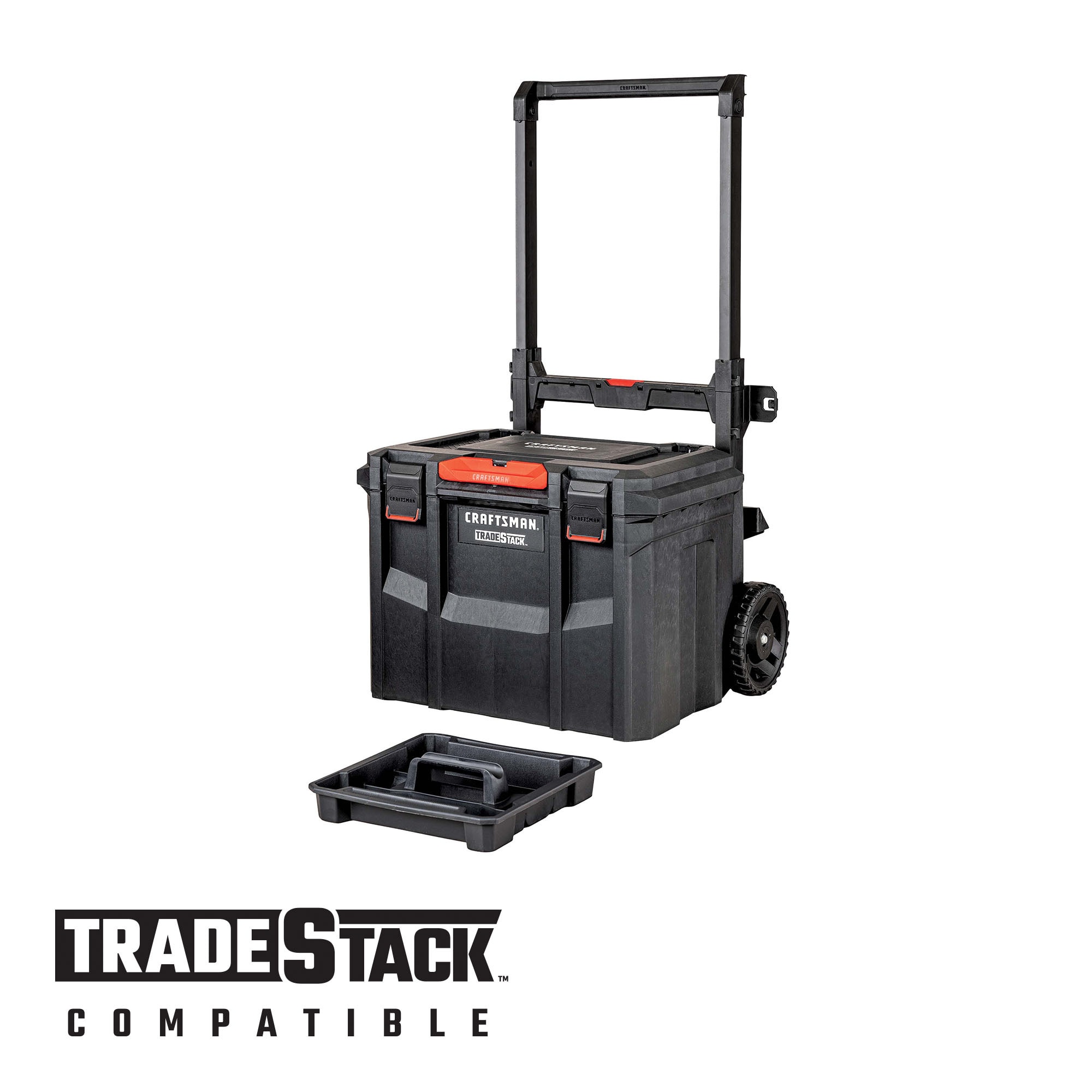 CRAFTSMAN TRADESTACK System 22.5-in Black Structural Foam Lockable Tool Box