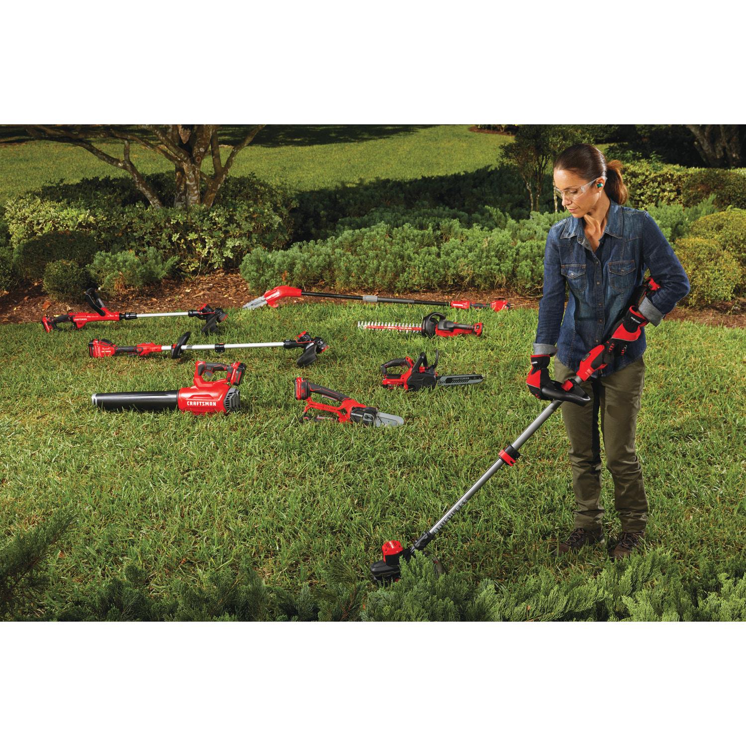 CRAFTSMAN V20 20-volt Max 13-in Straight Shaft Battery String Trimmer 2 Ah (Battery and Charger Included)