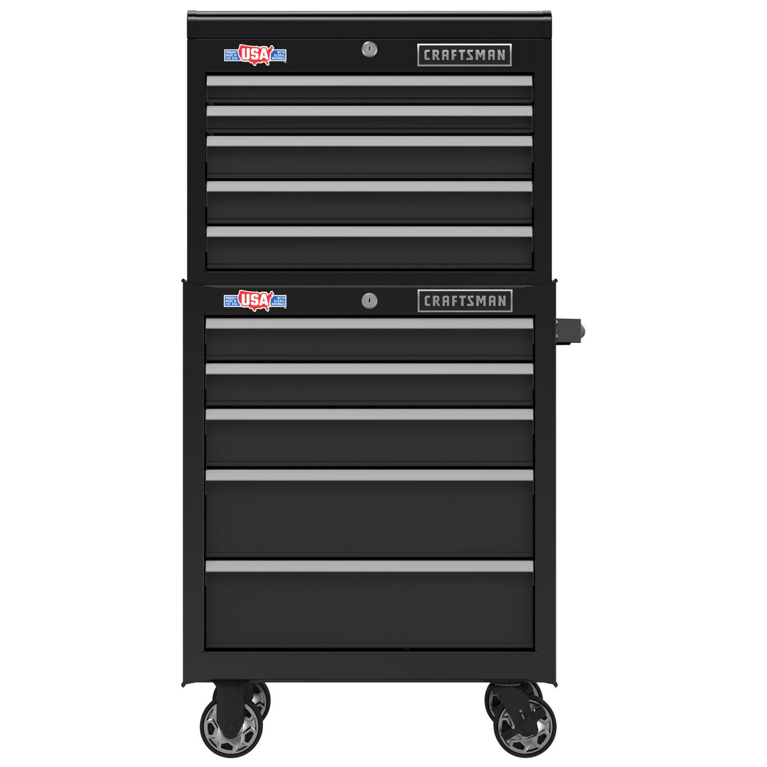 CRAFTSMAN 2000 Series 26.5-in W x 34-in H 5-Drawer Steel Rolling Tool Cabinet (Black)