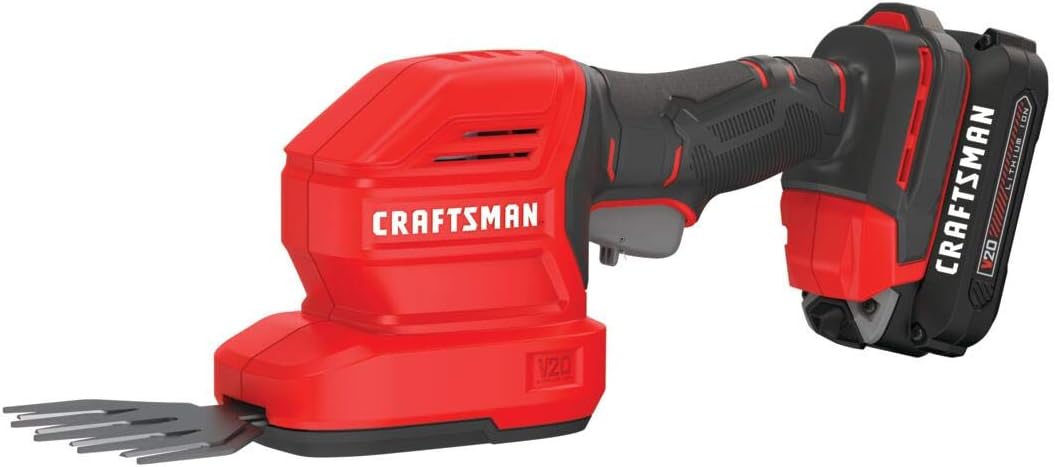 CRAFTSMAN V20 Cordless Handheld Grass Trimmer and Mini Hedge Trimmer Kit (CMCSS800C1),Red