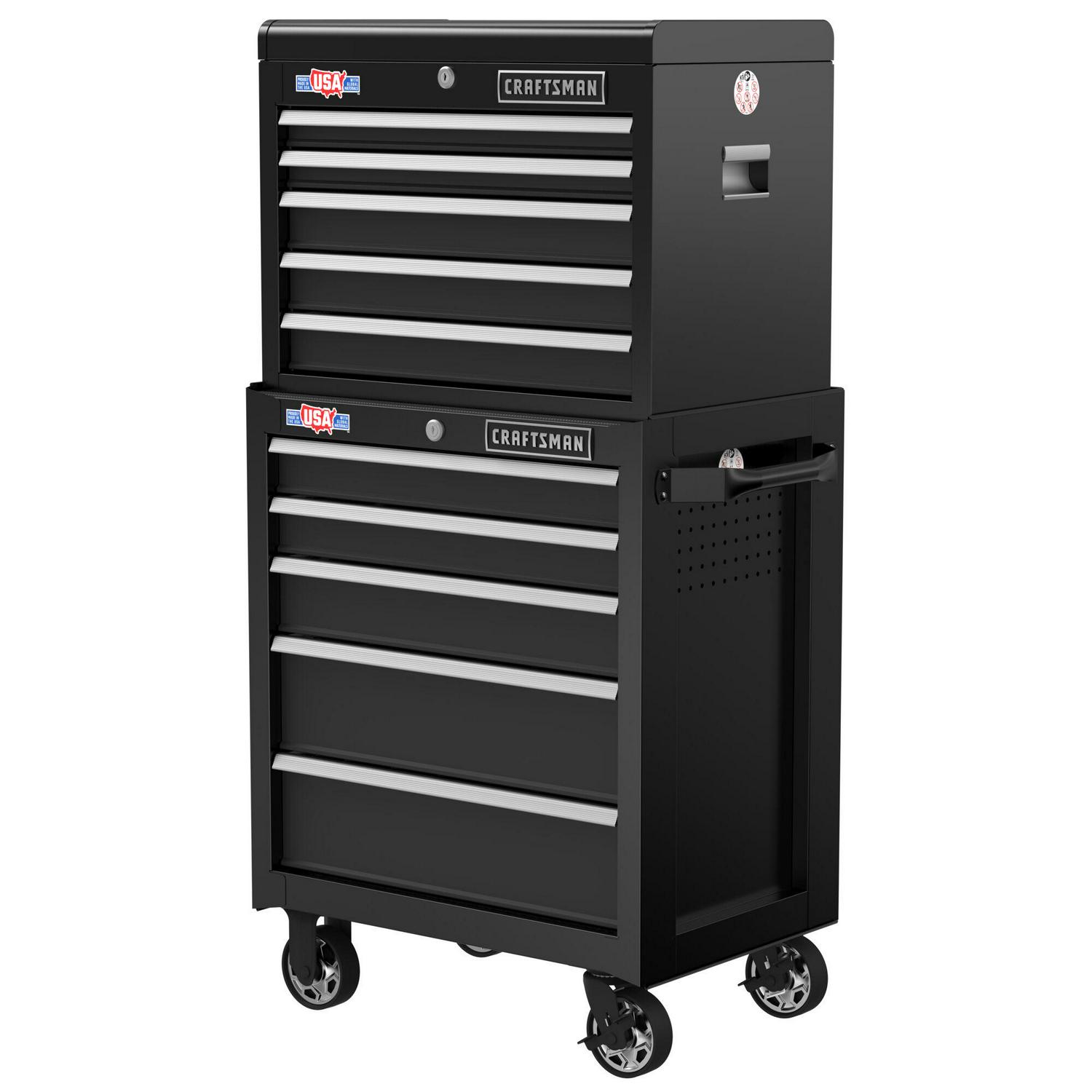 CRAFTSMAN 2000 Series 26.5-in W x 34-in H 5-Drawer Steel Rolling Tool Cabinet (Black)