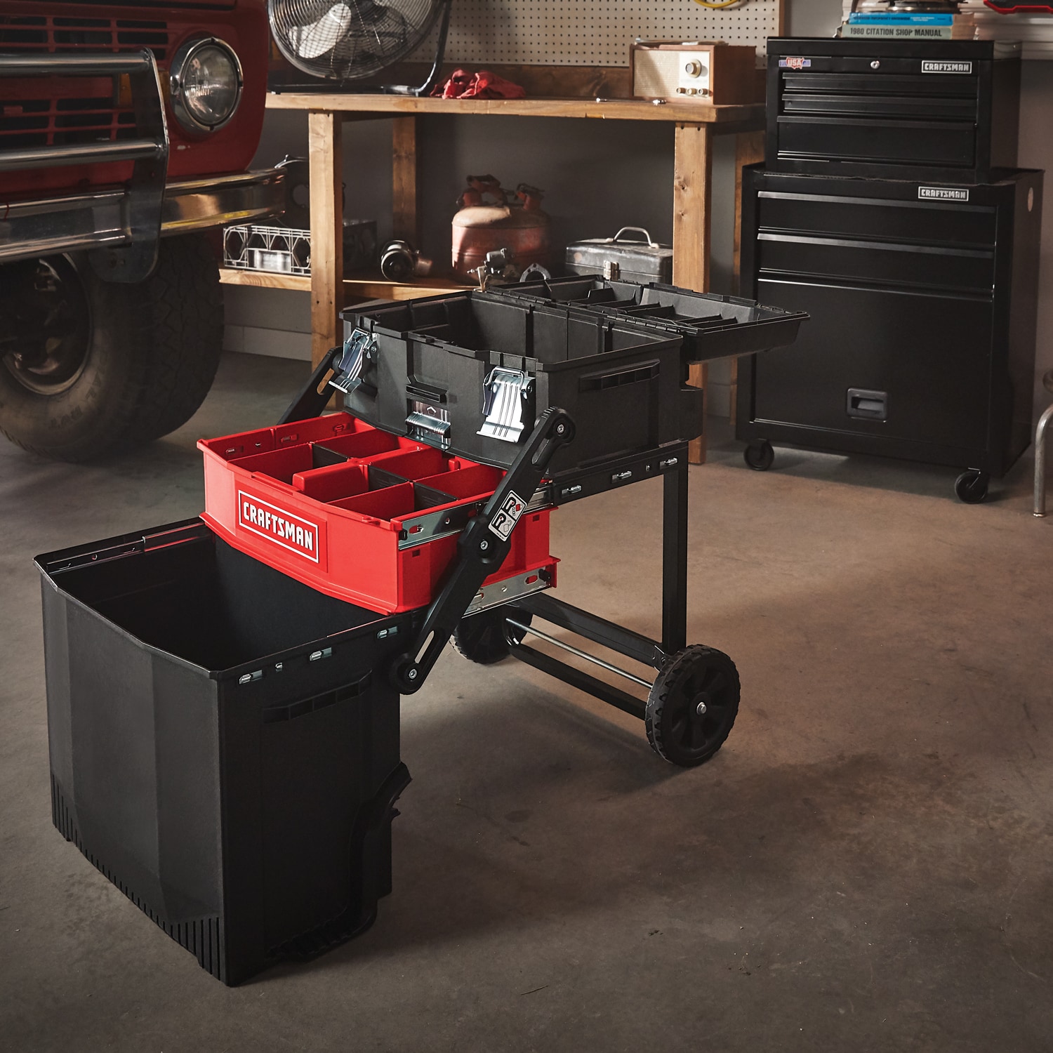 CRAFTSMAN 22-in 1-Drawer Black Metal Wheels Lockable Tool Box