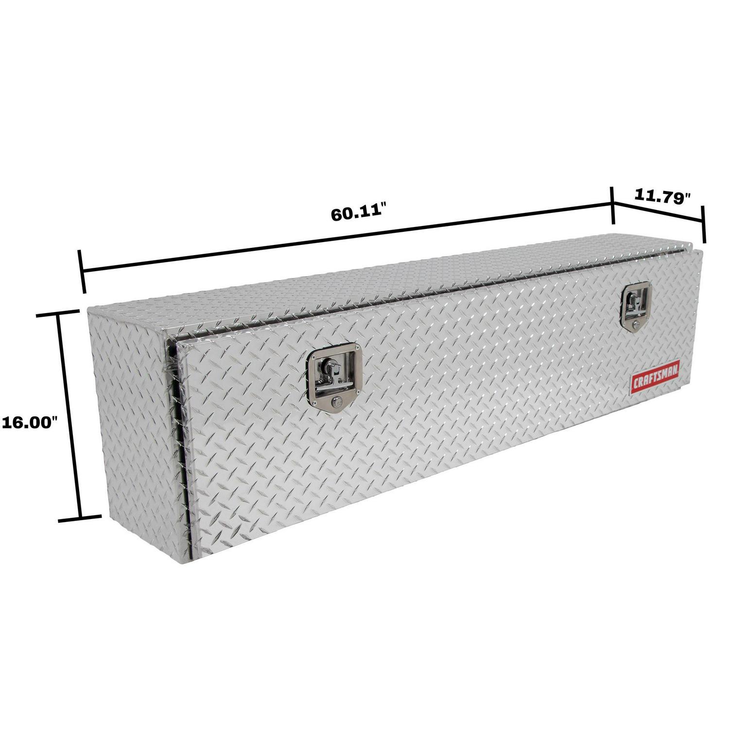 CRAFTSMAN 60-in x 12-in x 16-in Silver Aluminum Top Mount Truck Tool Box