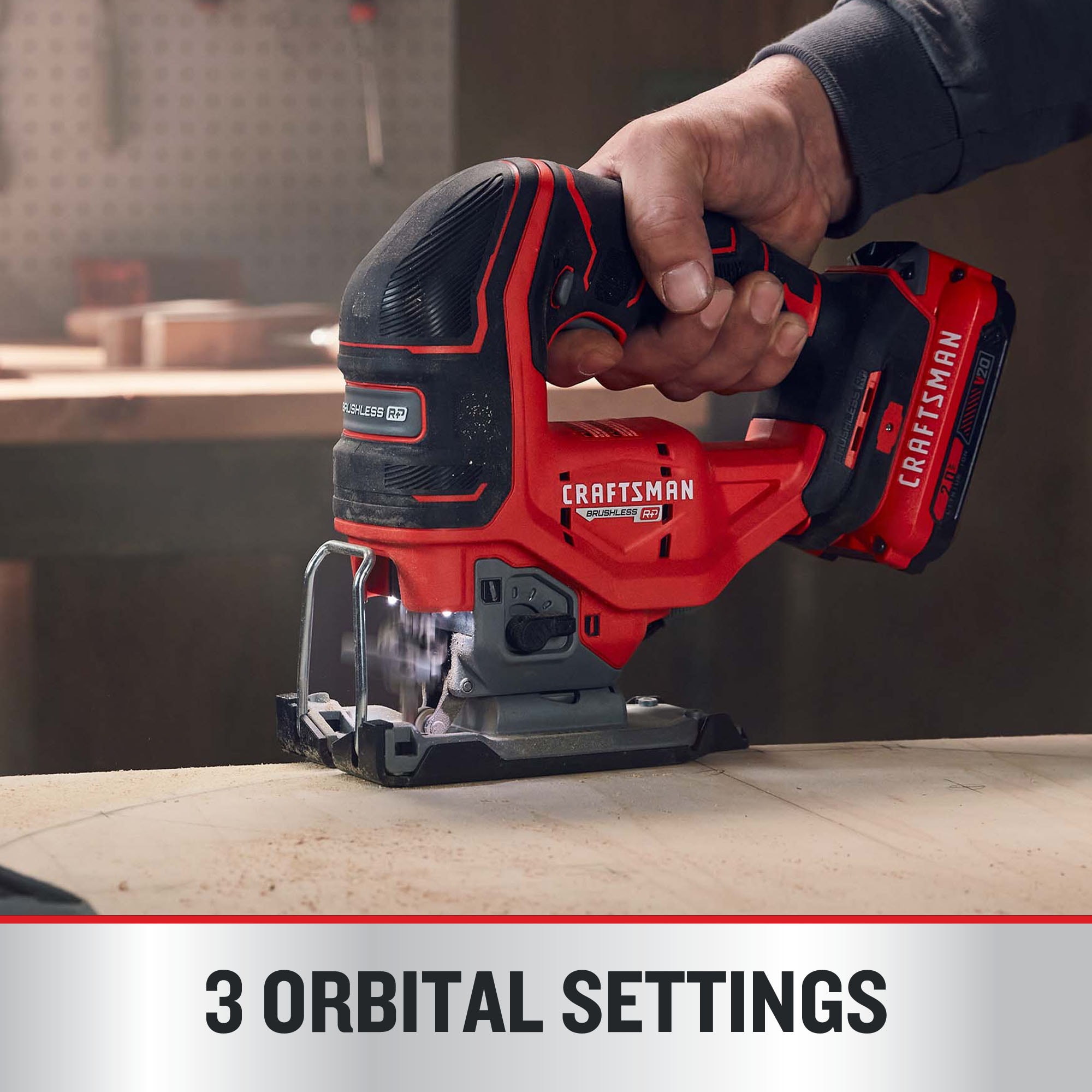 CRAFTSMAN V20 RP 20-volt Max Brushless Variable Speed Keyless Cordless Jigsaw (Bare Tool)
