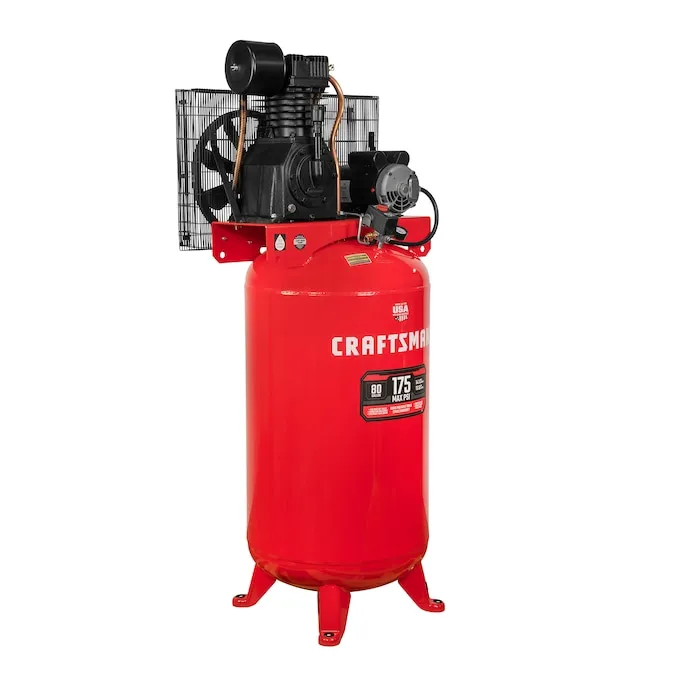 CRAFTSMAN 80-Gallons Two Stage 175 PSI Vertical Air Compressor with Accessories