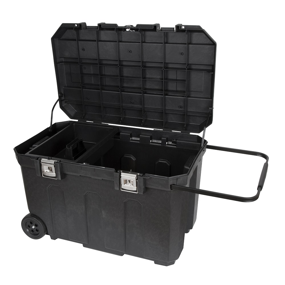 CRAFTSMAN 37-in Black Plastic Wheels Lockable Tool Box