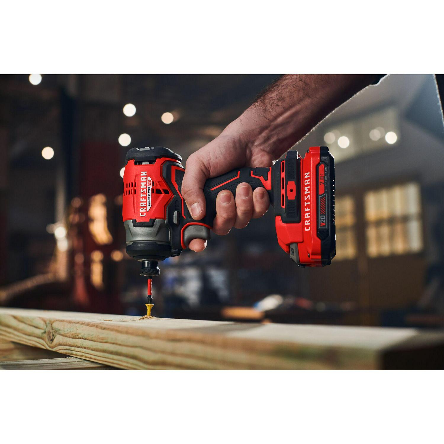 CRAFTSMAN V20 RP 20-volt Max 1/4-in Brushless Cordless Impact Driver