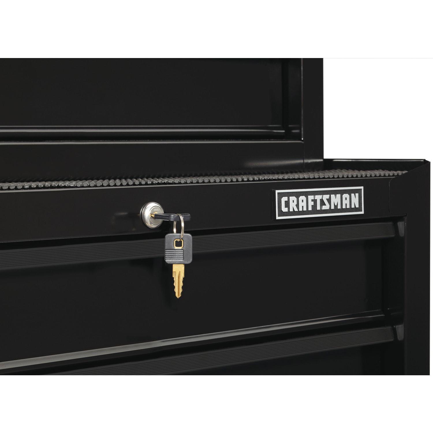 CRAFTSMAN 1000 Series 26.5-in W x 32.5-in H 4-Drawer Steel Rolling Tool Cabinet (Black)