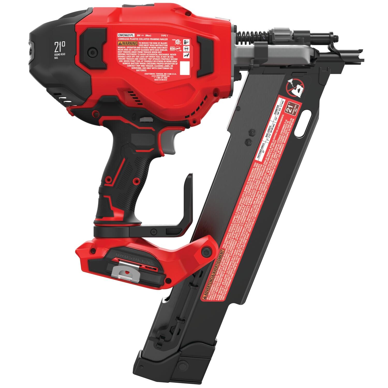 CRAFTSMAN 3.25-in 21-Degree Cordless Framing Nailer