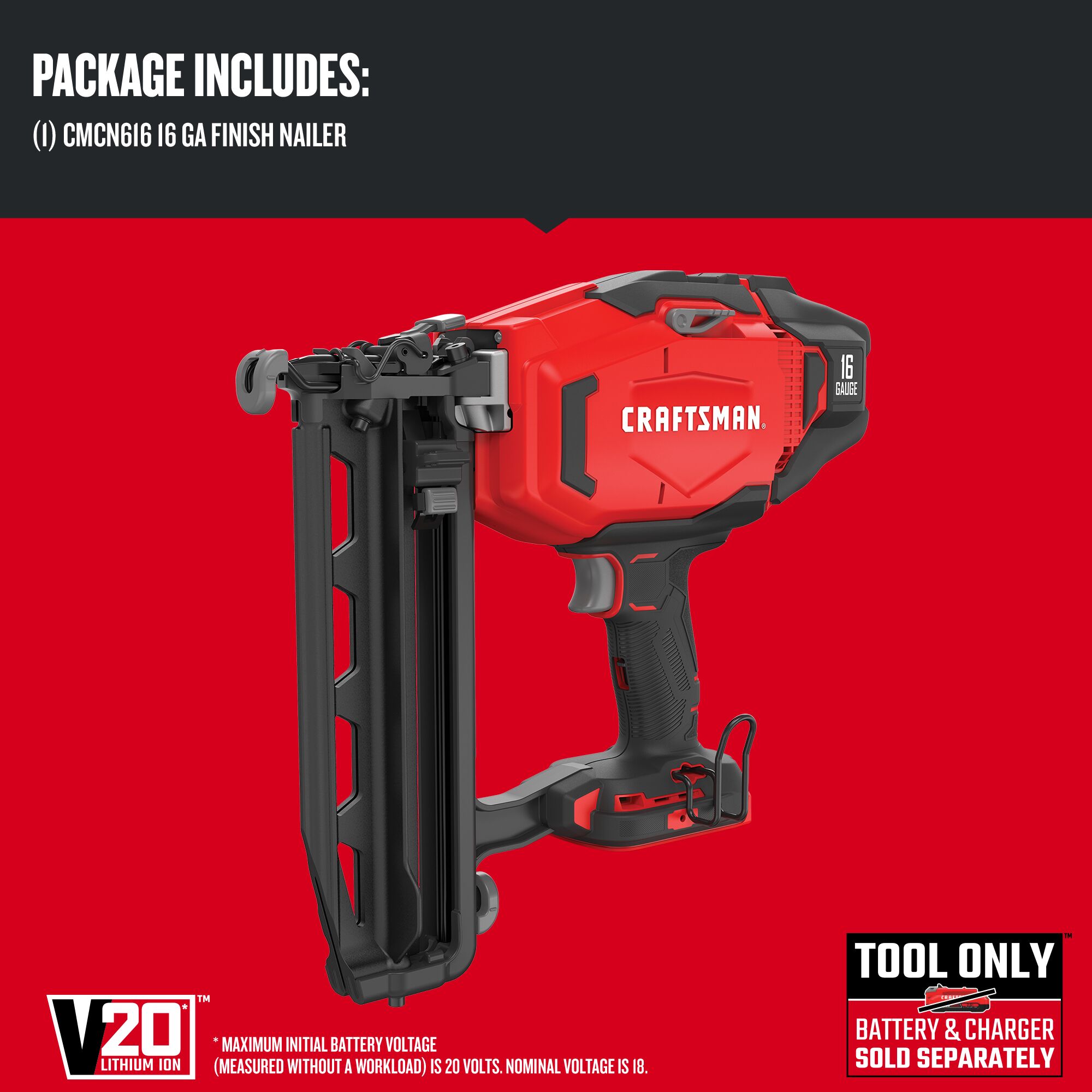 CRAFTSMAN 2.5-in 16-Gauge Cordless Finish Nailer