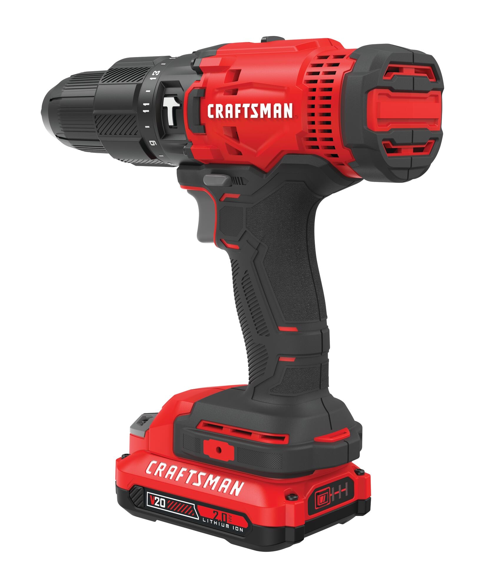 CRAFTSMAN 1/2-in 20-volt Max-Amp Variable Speed Cordless Hammer Drill (1-Battery Included)