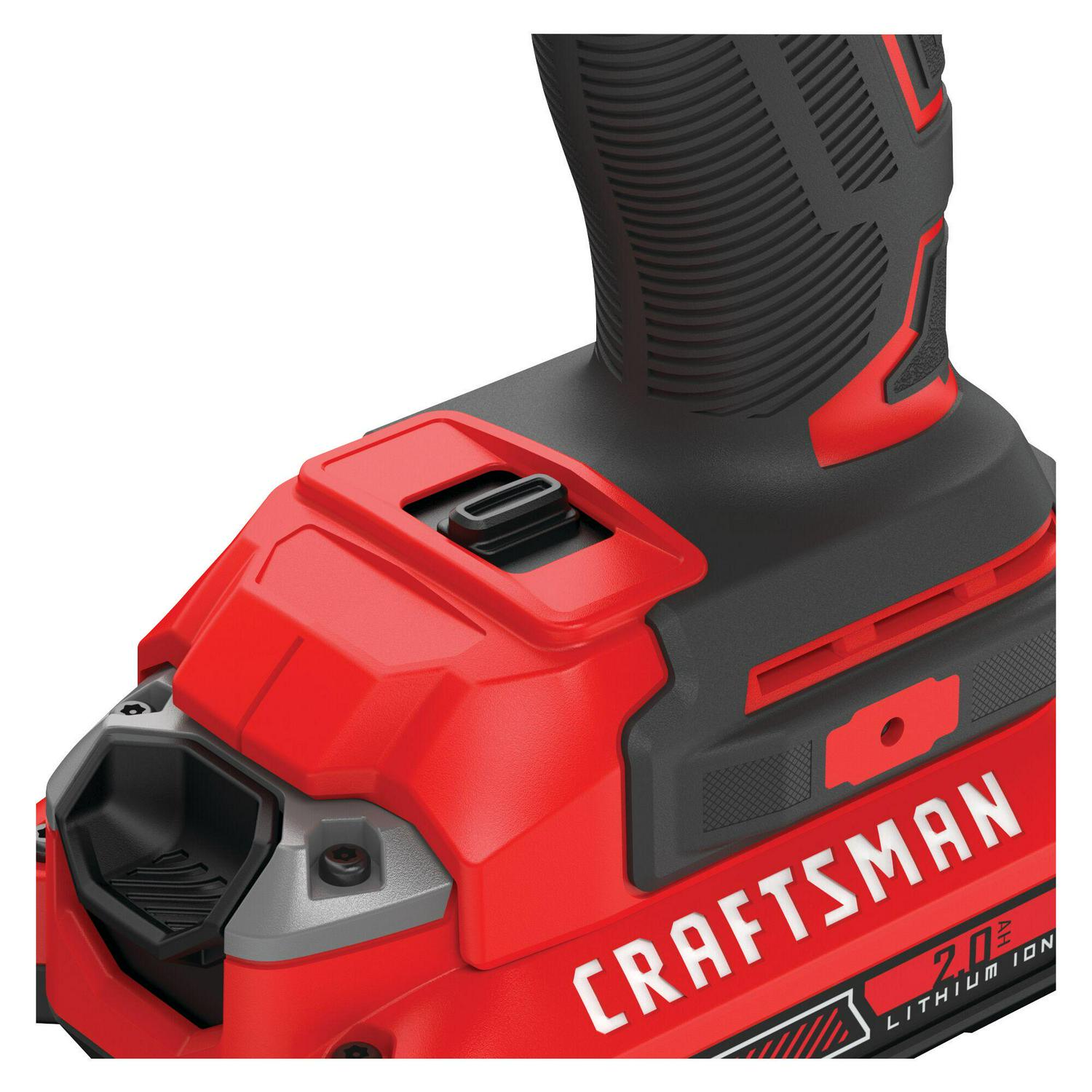 CRAFTSMAN V20 20-volt Max Brushless Cordless Impact Driver (2-Batteries Included, Charger Included and Soft Bag included)