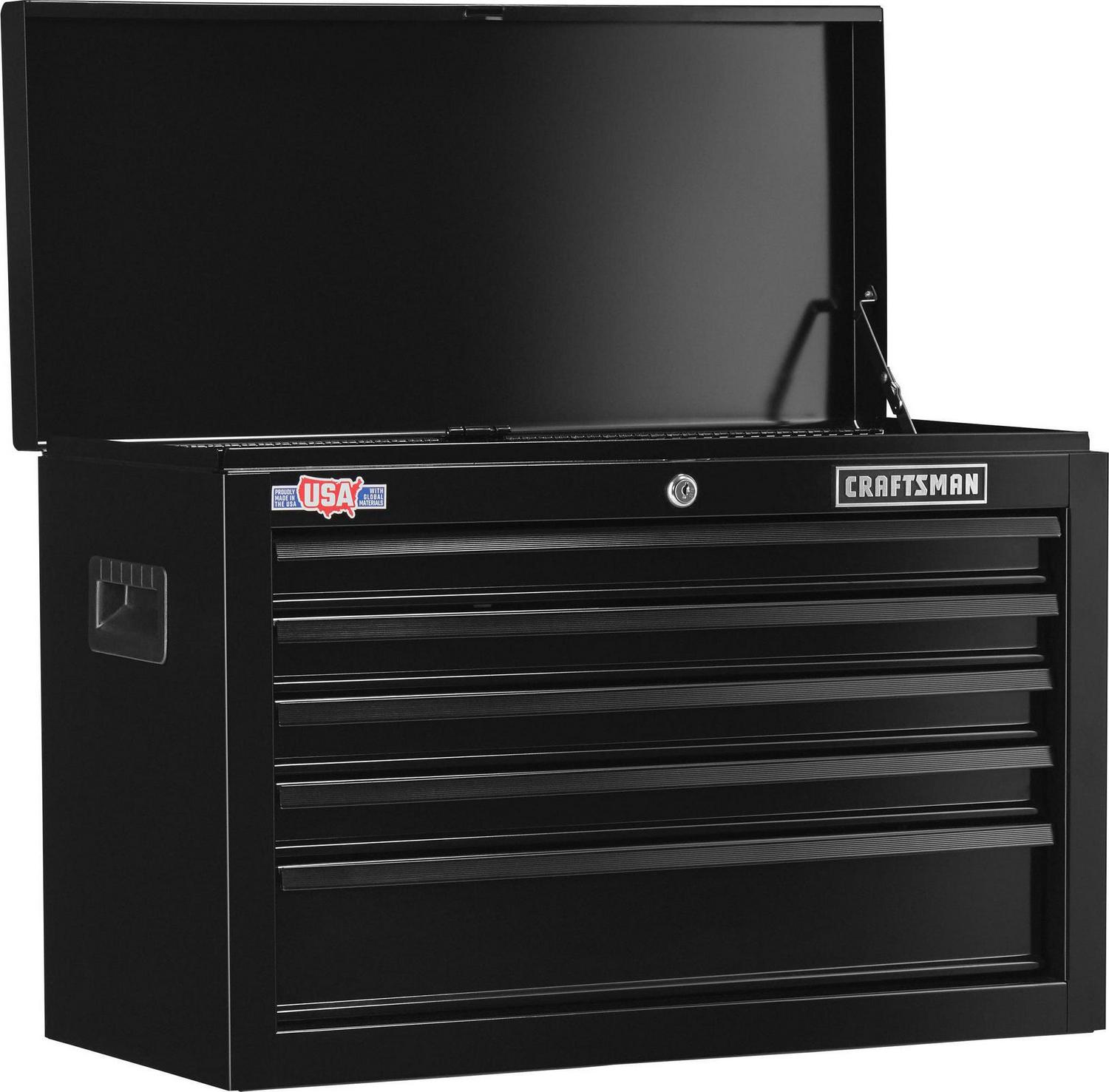 CRAFTSMAN 1000 Series 26-in W x 17.25-in H 5-Drawer Steel Tool Chest (Black)