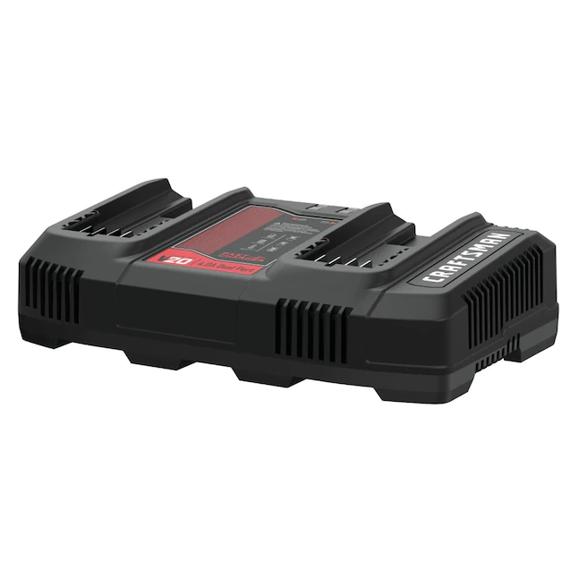 CRAFTSMAN 20V MAX Battery Charger, Dual Port, 2.0-Ah (CMCB124)