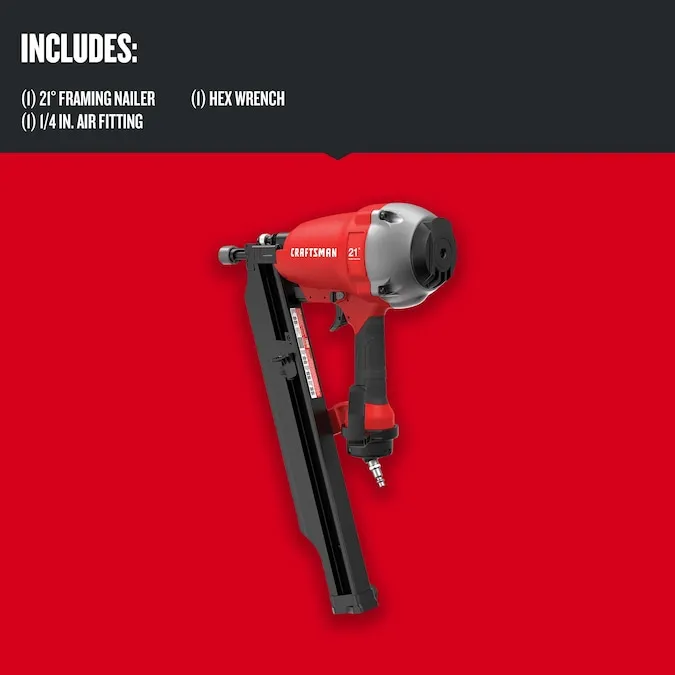 CRAFTSMAN 3.5-in 21-Degree Pneumatic Framing Nailer