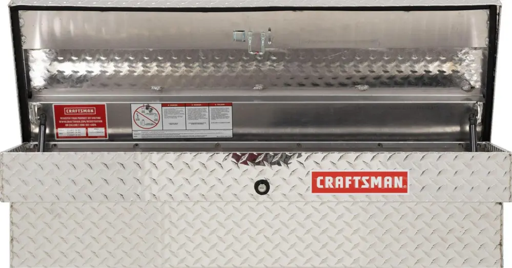 CRAFTSMAN 46.86-in x 15.73-in x 13.27-in Silver Aluminum Side Mount Truck Tool Box