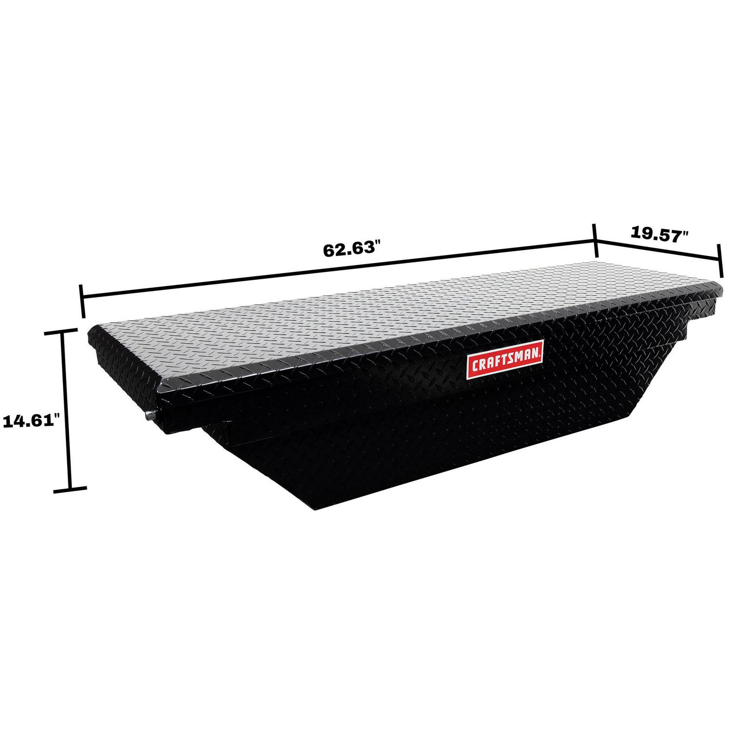 CRAFTSMAN 61.5-in x 20-in x 13-in Matte Black Aluminum Crossover Truck Tool Box