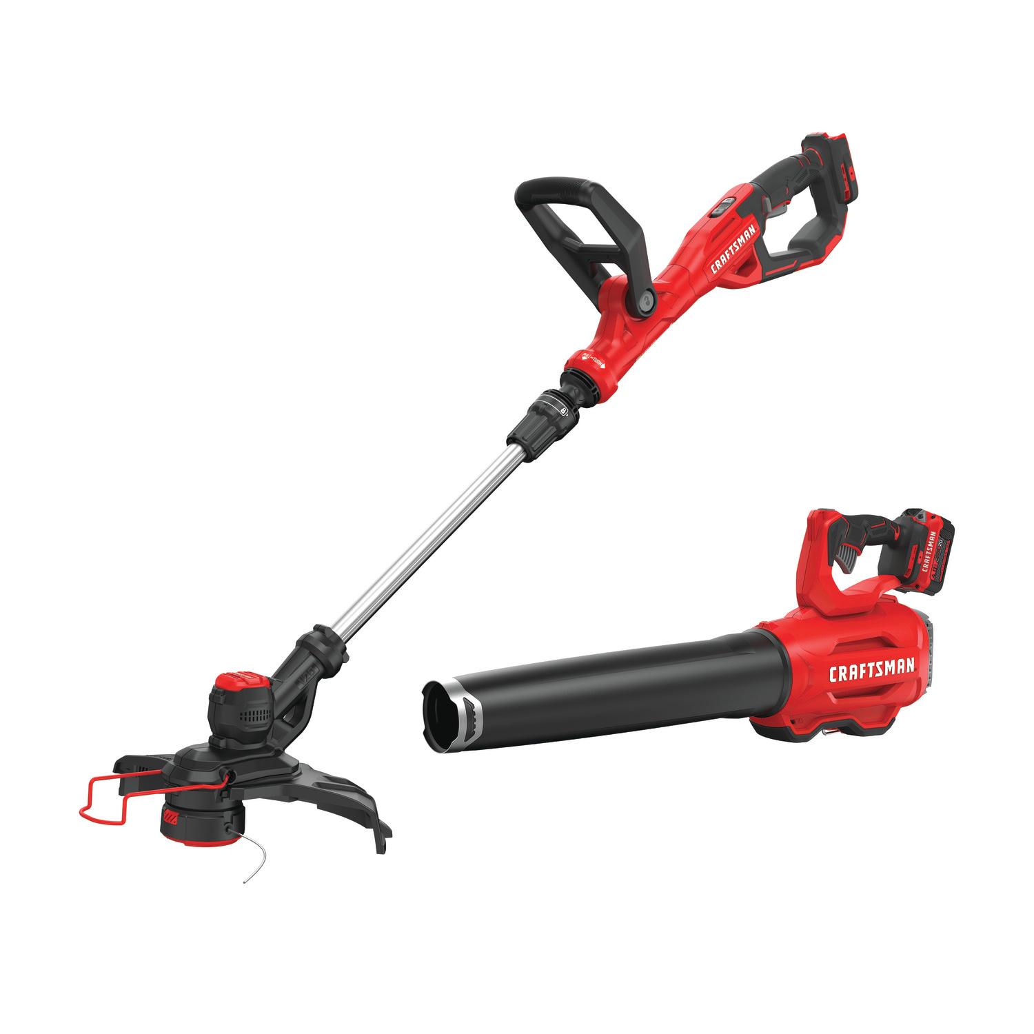 CRAFTSMAN V20 20-volt Max Cordless Battery String Trimmer and Leaf Blower Combo Kit (Battery and Charger Included)
