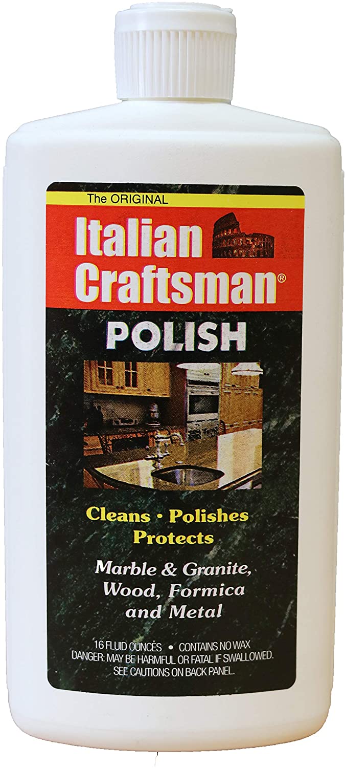 Granite and Marble Polish – Cleans and Protects – Italian Craftsman 16 oz