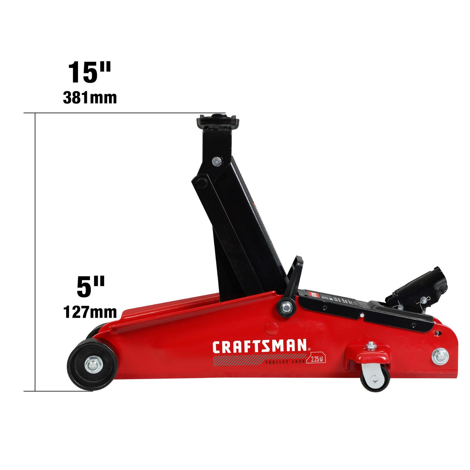 CRAFTSMAN Black 3-Ton Steel Hydraulic Floor Jack
