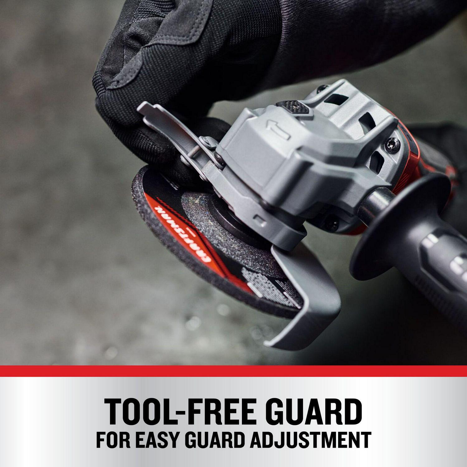 CRAFTSMAN V20 RP 4.5-in 20-volt Max Paddle Switch Brushless Cordless Angle Grinder (Tool Only)