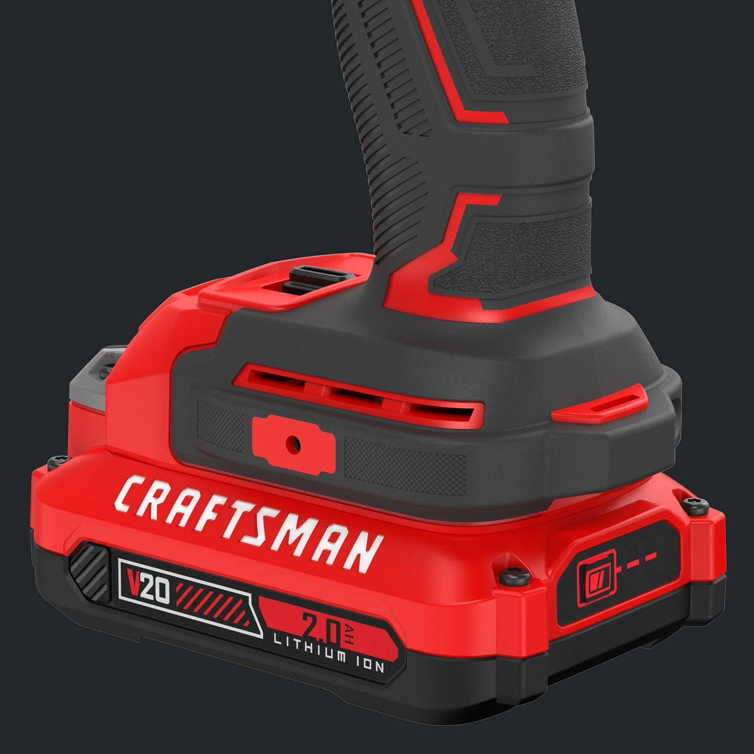 CRAFTSMAN V20 2-Tool Brushless Power Tool Combo Kit with Soft Case (2-Batteries Included and Charger Included)