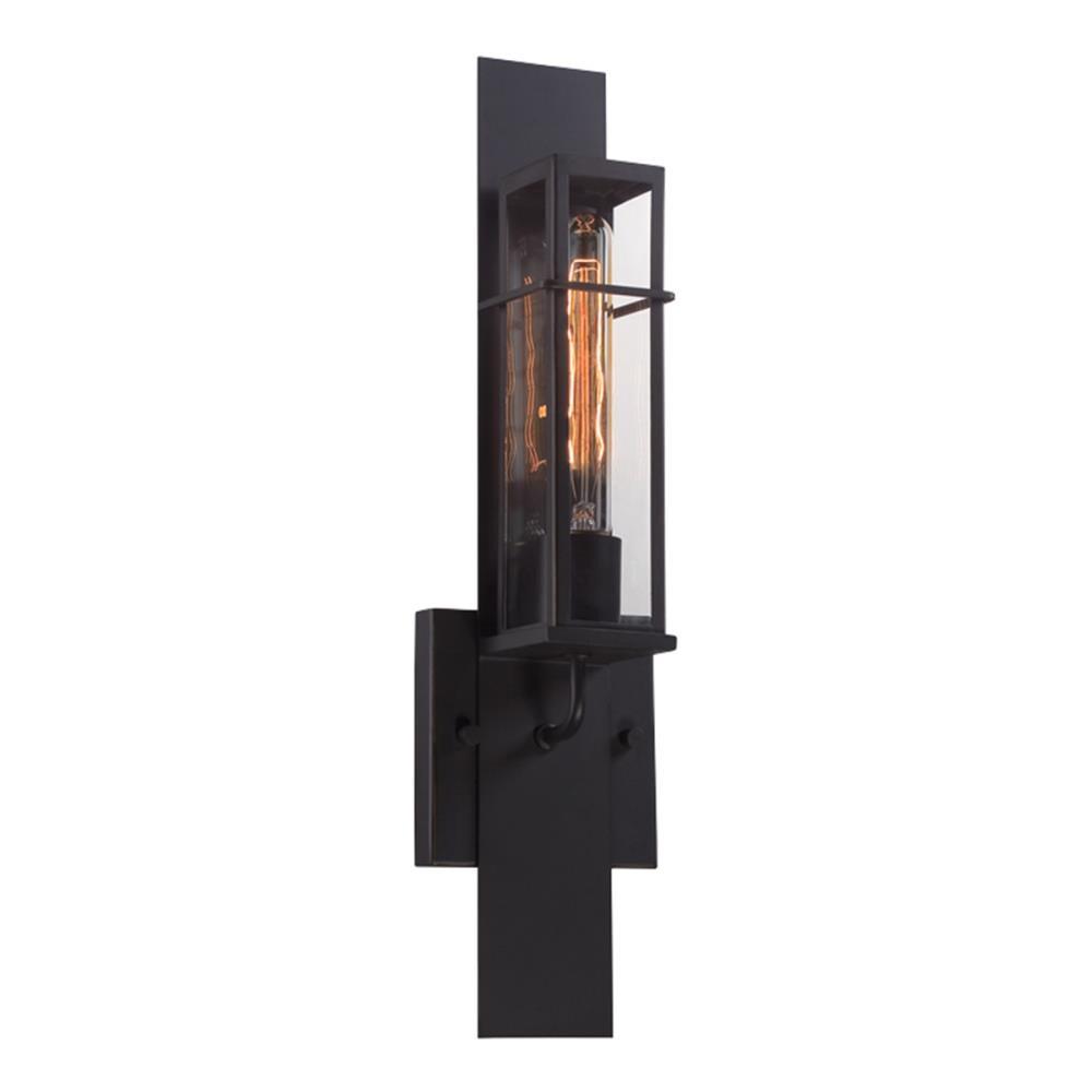 Eurofase Muller 5-in W 1-Light Bronze Craftsman Wall Sconce