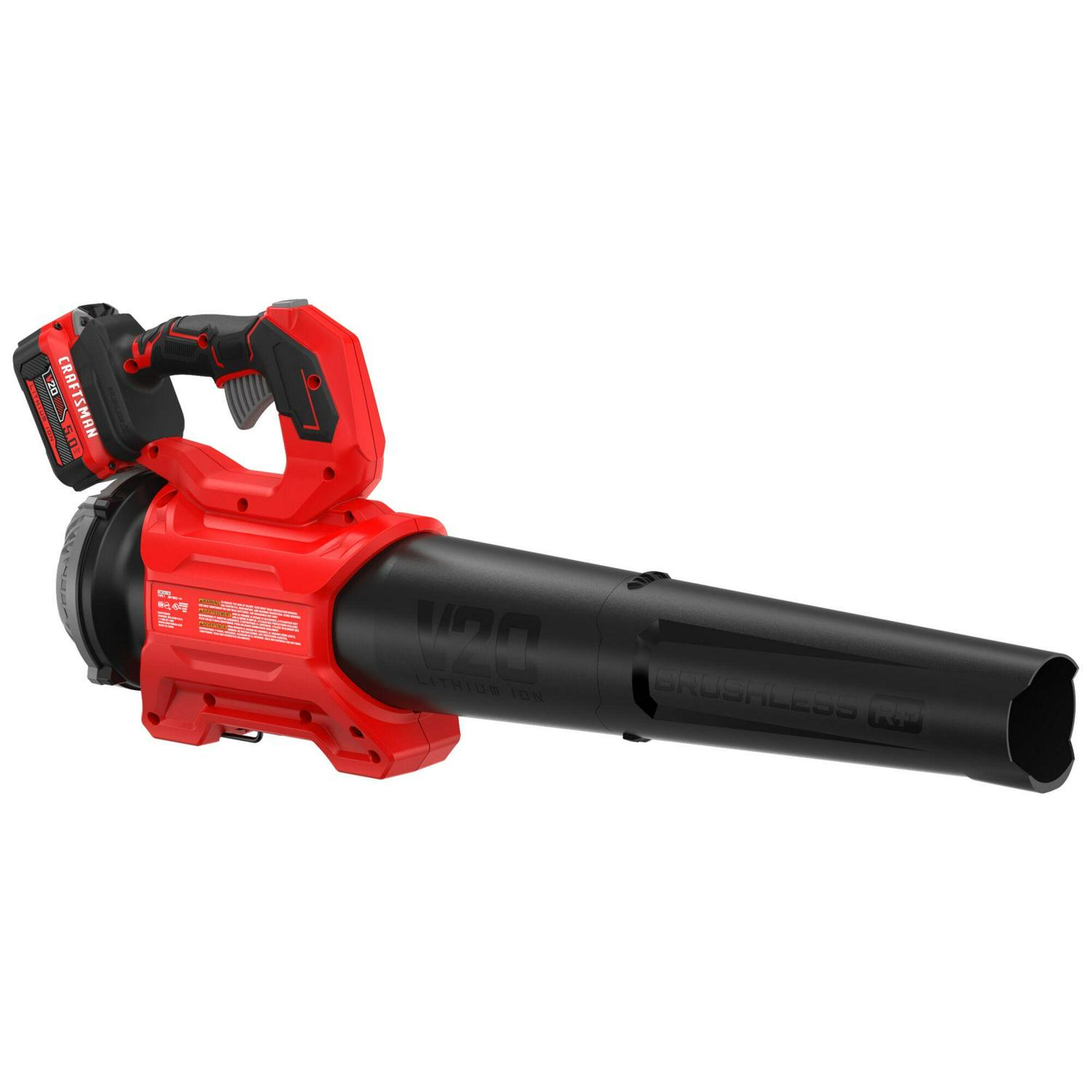 CRAFTSMAN V20 20-volt Max 410-CFM 110-MPH Battery Handheld Leaf Blower 5 Ah (Battery and Charger Included)