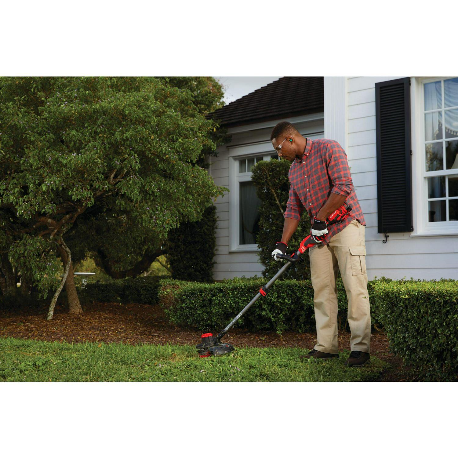 CRAFTSMAN V20 20-volt Max 13-in Straight Shaft Attachment Capable Battery String Trimmer (Battery and Charger Not Included)