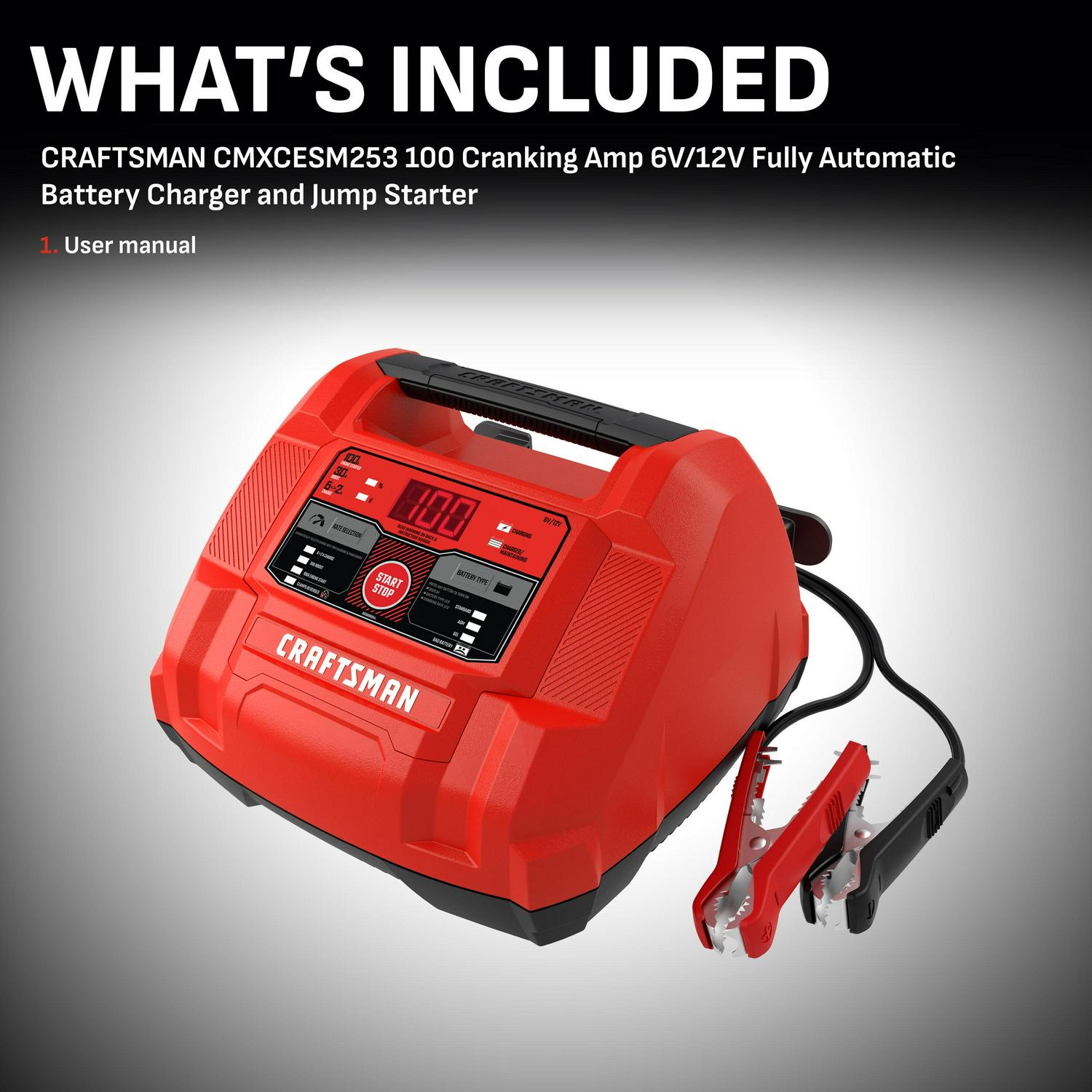 CRAFTSMAN 100-Amp 12-Volt Car Battery Jump Starter with Digital Display