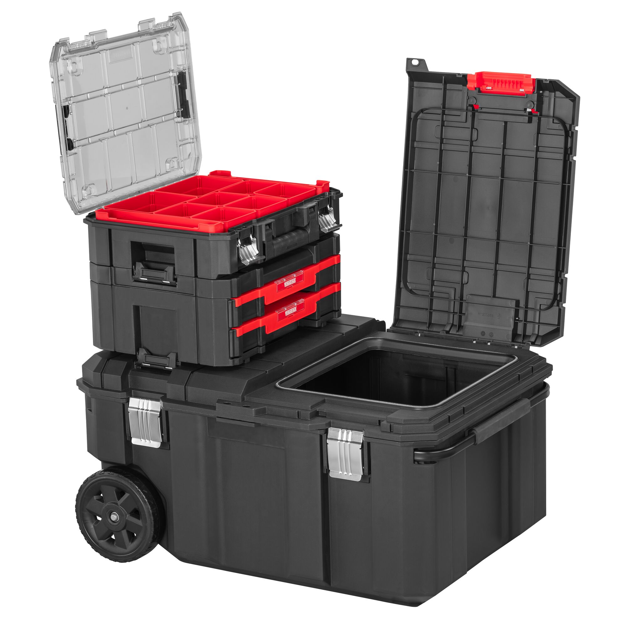 CRAFTSMAN VERSASTACK 30.4-in Black Polypropylene Wheels Lockable Tool Box