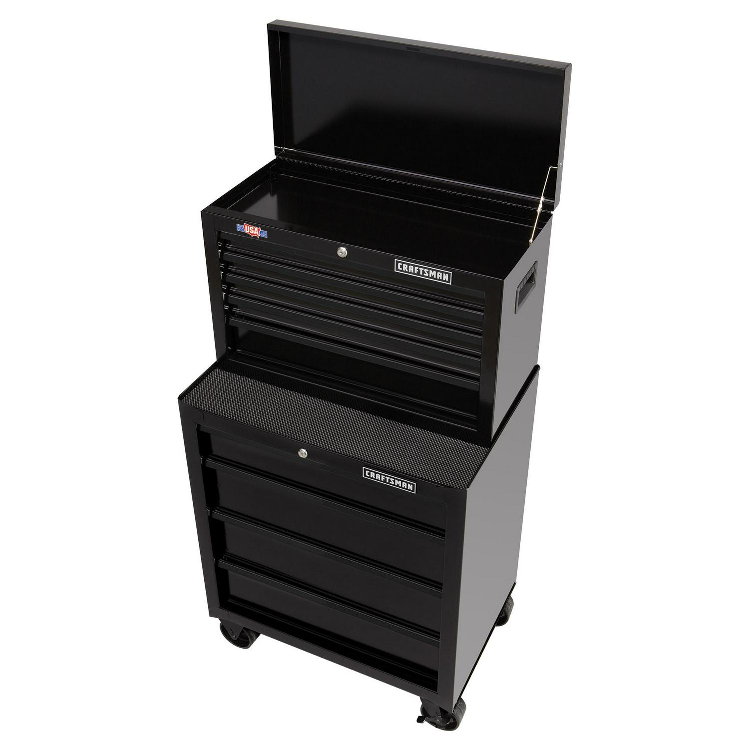 CRAFTSMAN 1000 Series 26.5-in W x 32.5-in H 4-Drawer Steel Rolling Tool Cabinet (Black)
