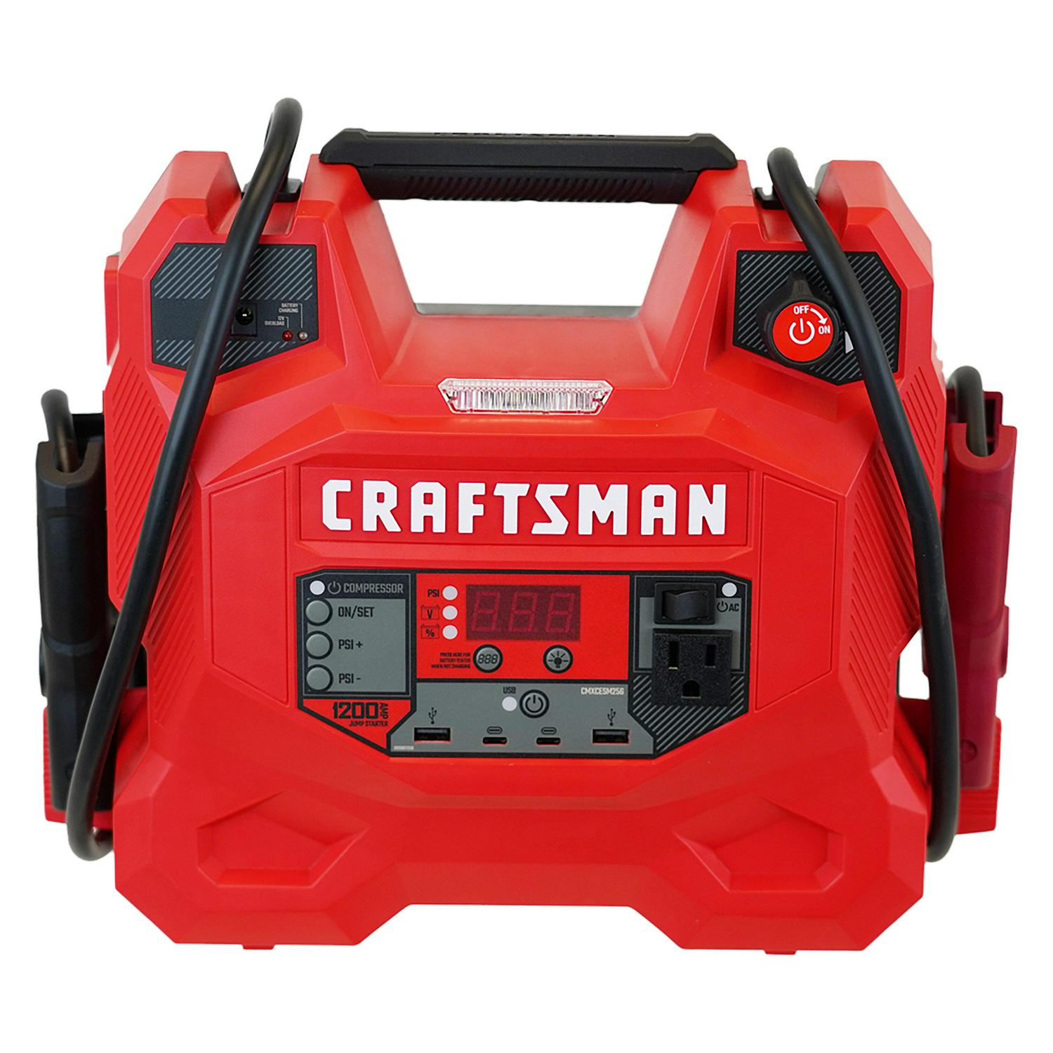 CRAFTSMAN 1200-Amp 12-Volt Portable Car Battery Jump Starter with Digital Display