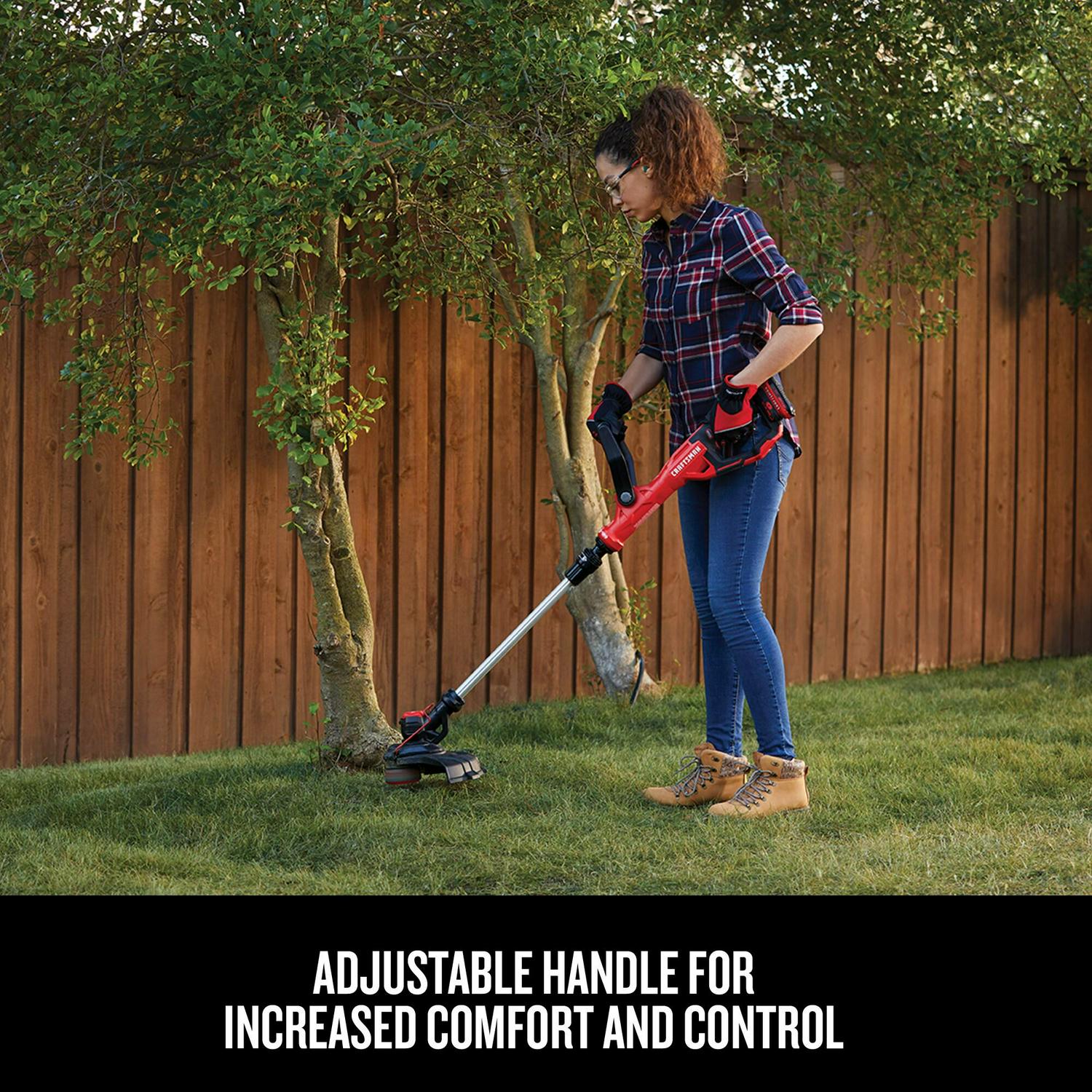 CRAFTSMAN V20 20-volt Max 13-in Straight Shaft Battery String Trimmer 2 Ah (Battery and Charger Included)