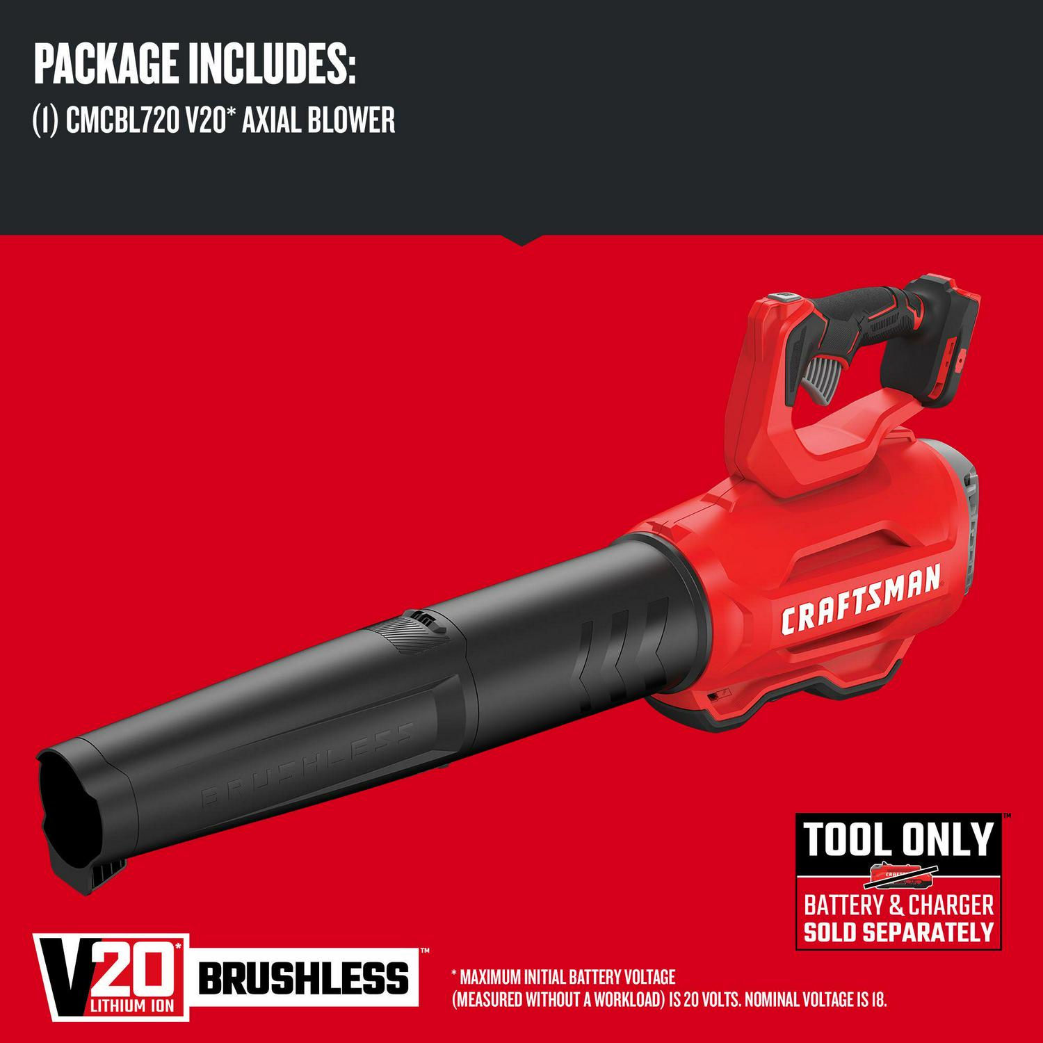 CRAFTSMAN V20 20-volt Max 350-CFM 105-MPH Cordless Battery Handheld Leaf Blower (Battery and Charger Not Included)