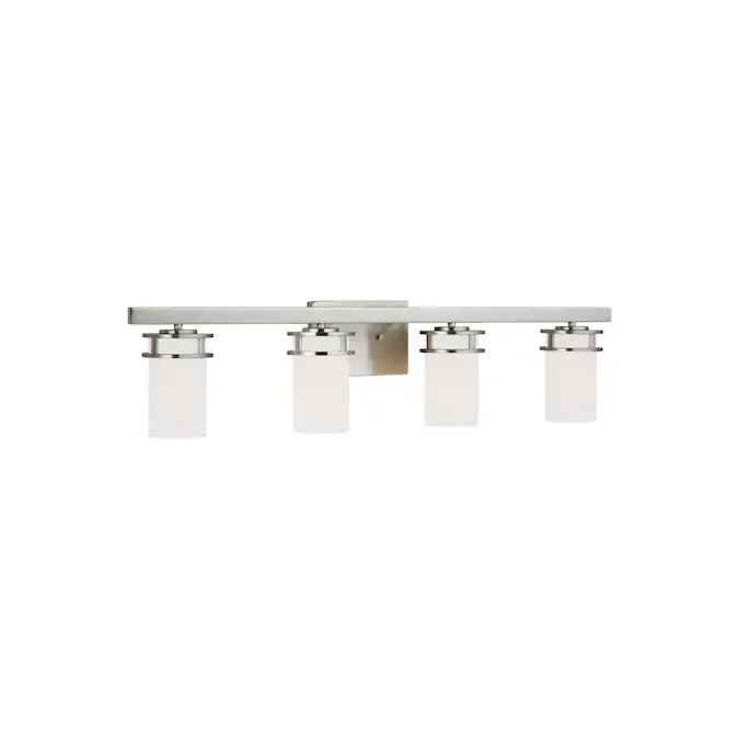Generation Lighting Robie 34-in 4-Light Brushed Nickel Craftsman Vanity Light