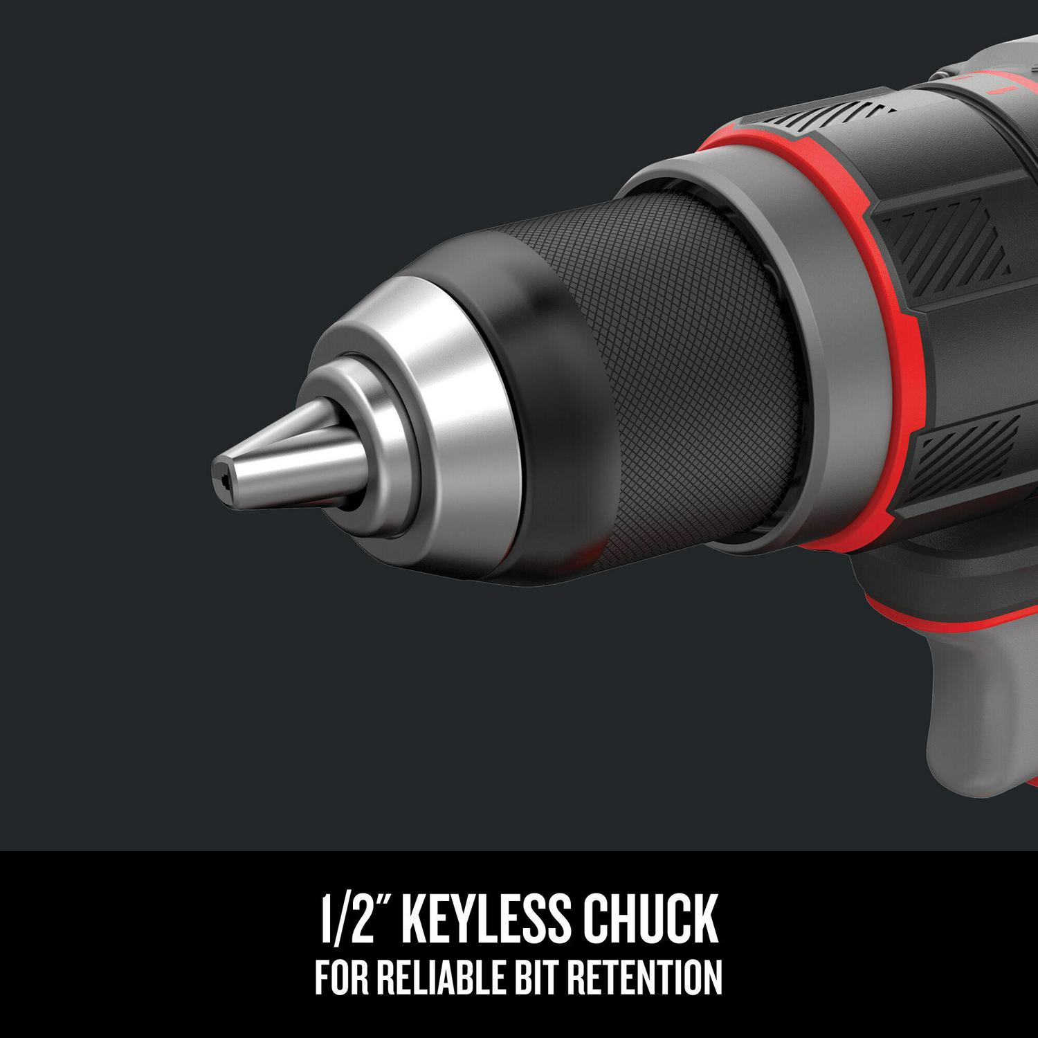 CRAFTSMAN V20 1/2-in 20-volt Max Variable Speed Brushless Cordless Hammer Drill (2-Batteries Included)