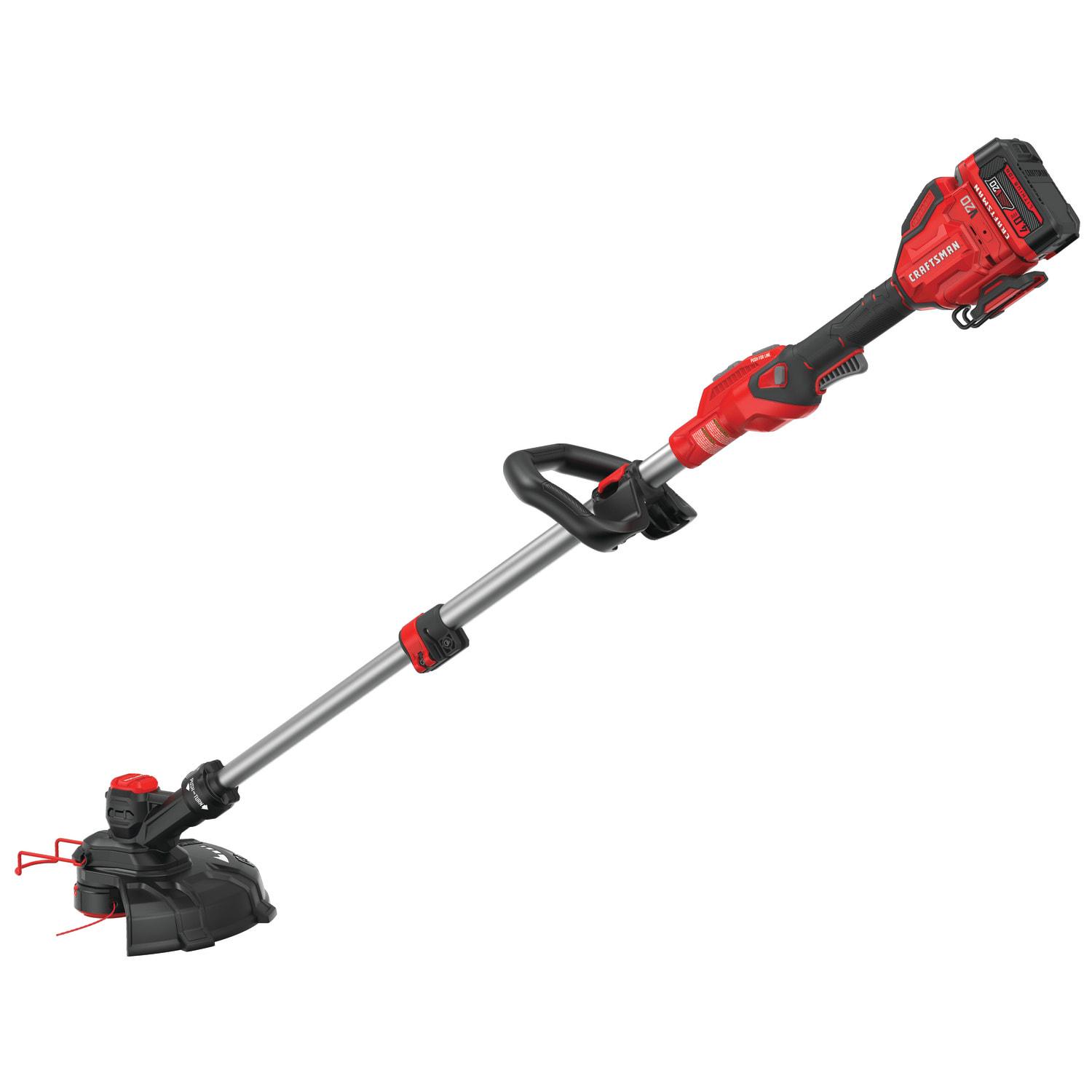 CRAFTSMAN V20 20-volt Max 13-in Straight Shaft Battery String Trimmer 4 Ah (Battery and Charger Included)