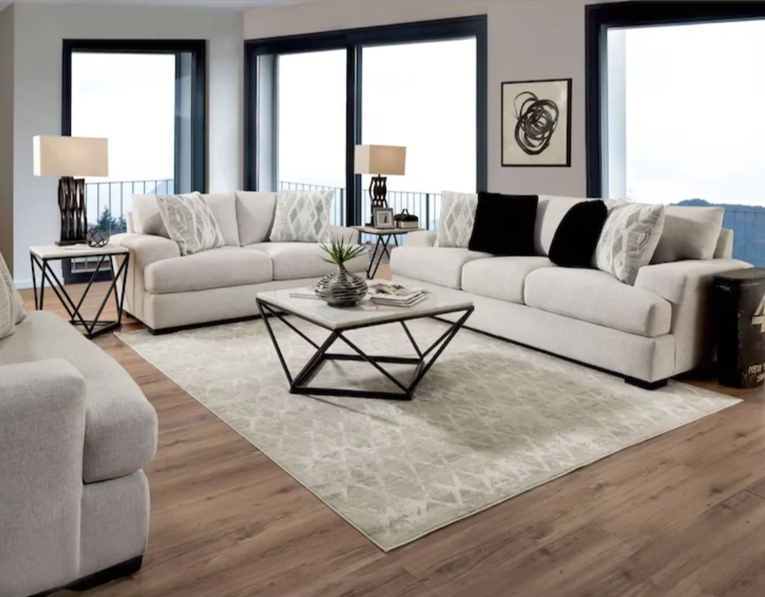 9010 Sofa - Fentasy Silver